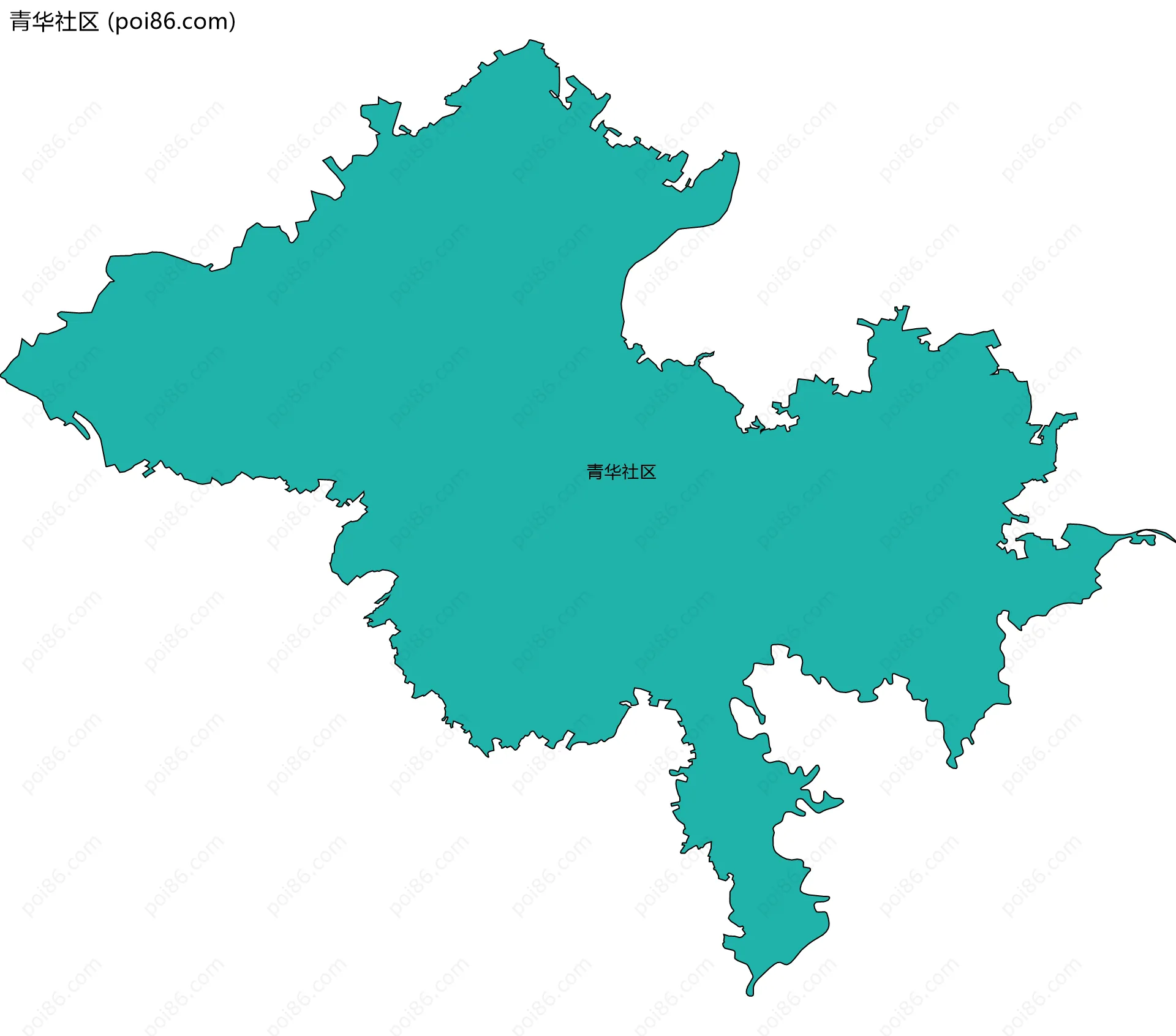 青华社区边界地图