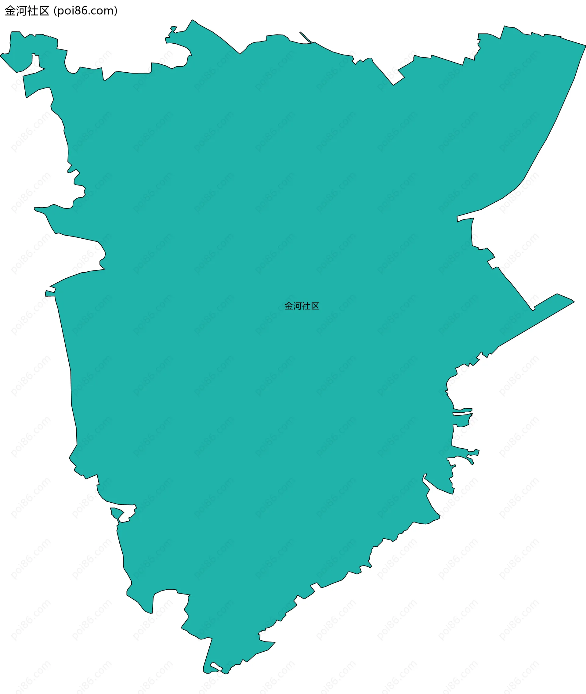 金河社区边界地图