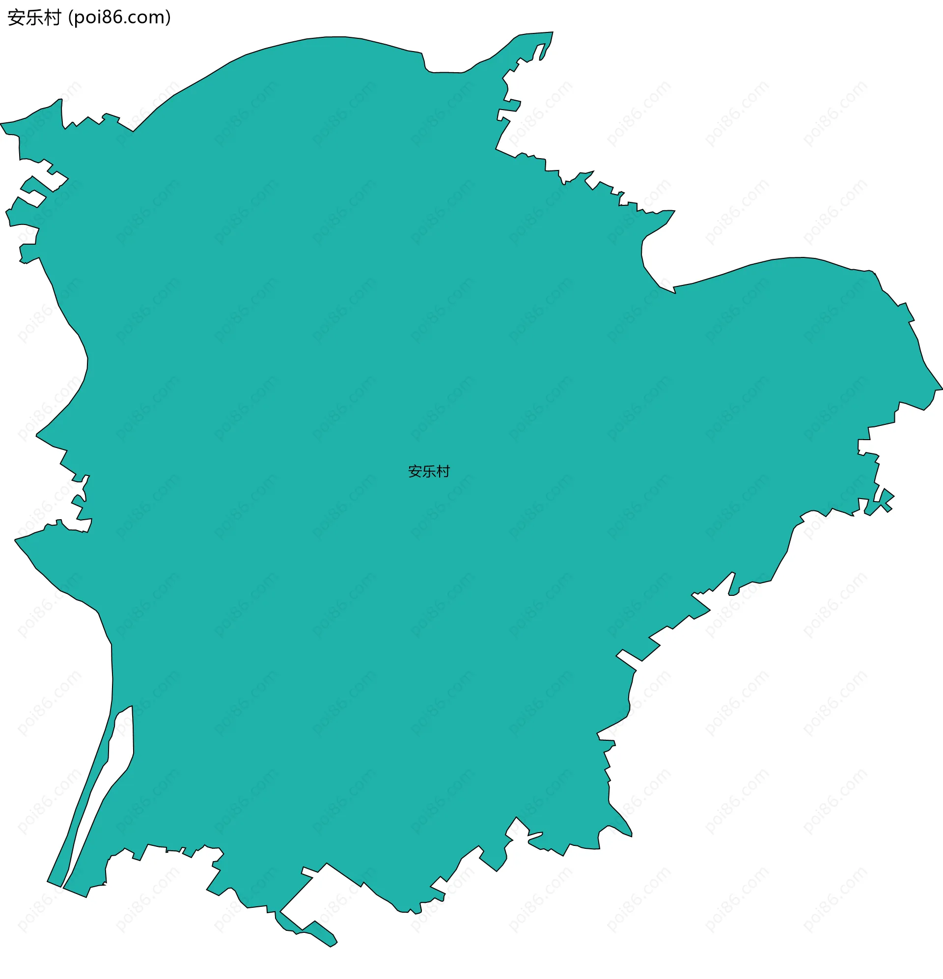 安乐村边界地图