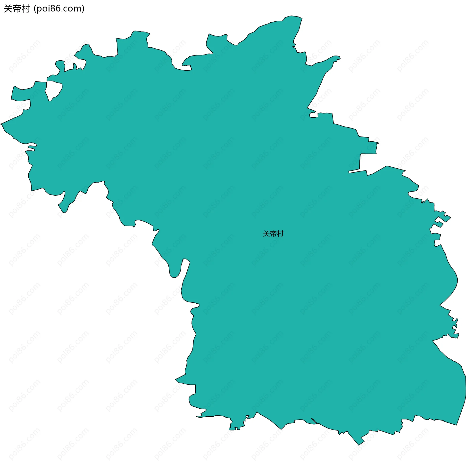 关帝村边界地图