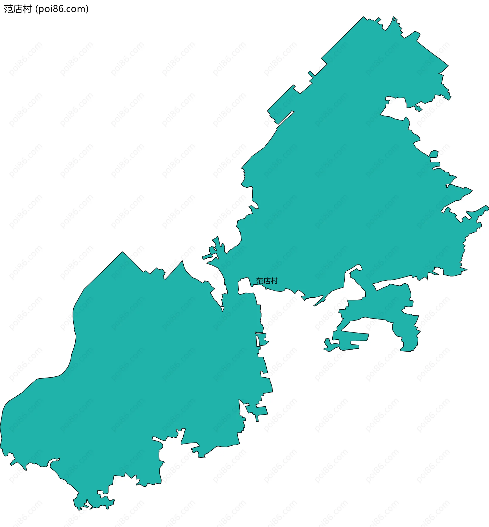 范店村边界地图