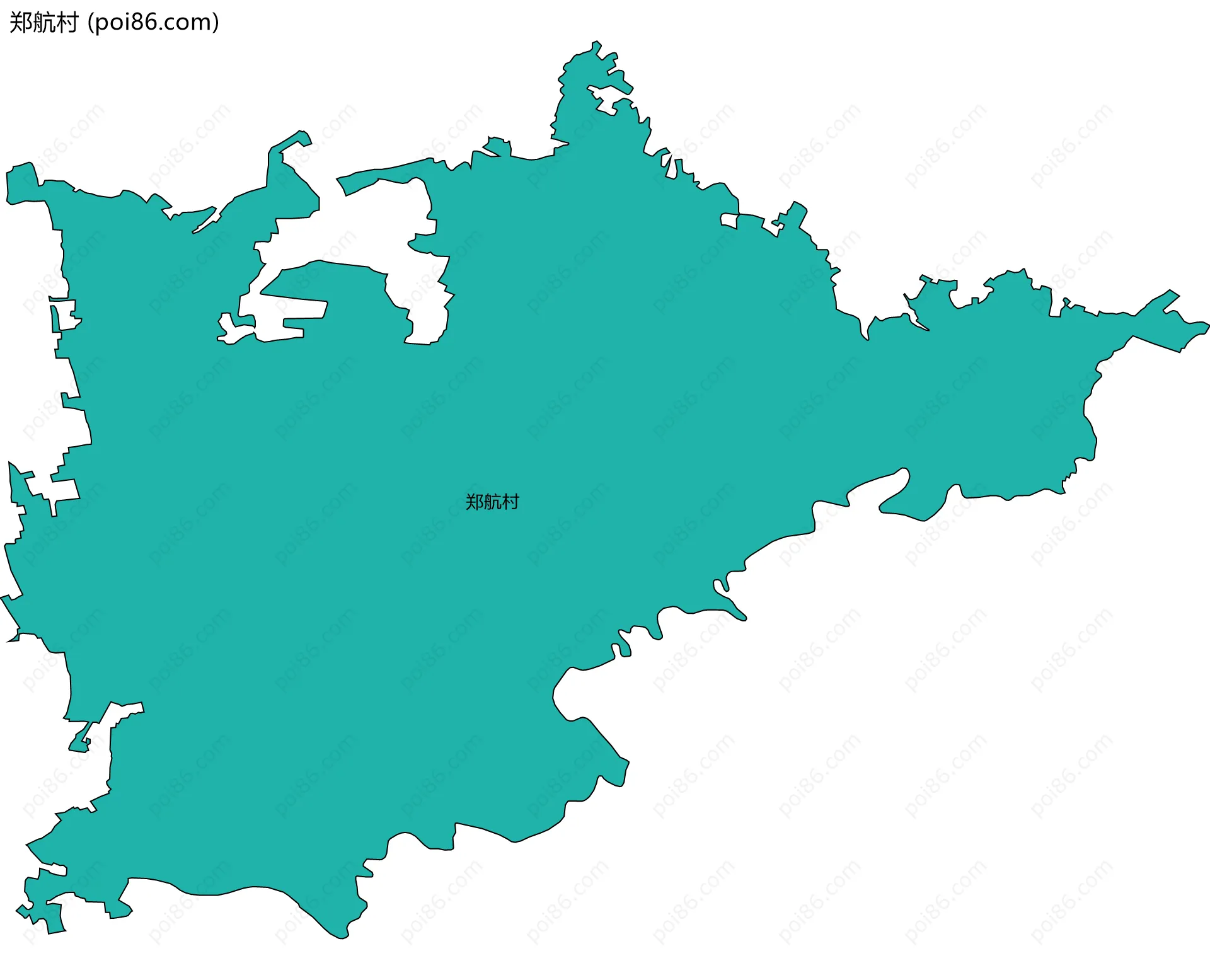 郑航村边界地图