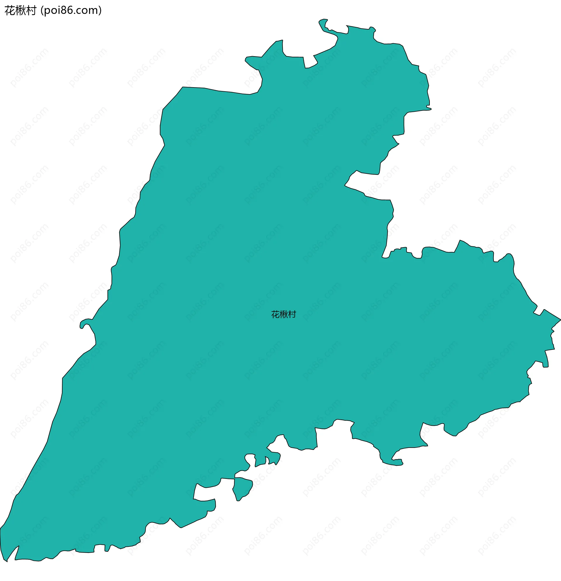 花楸村边界地图