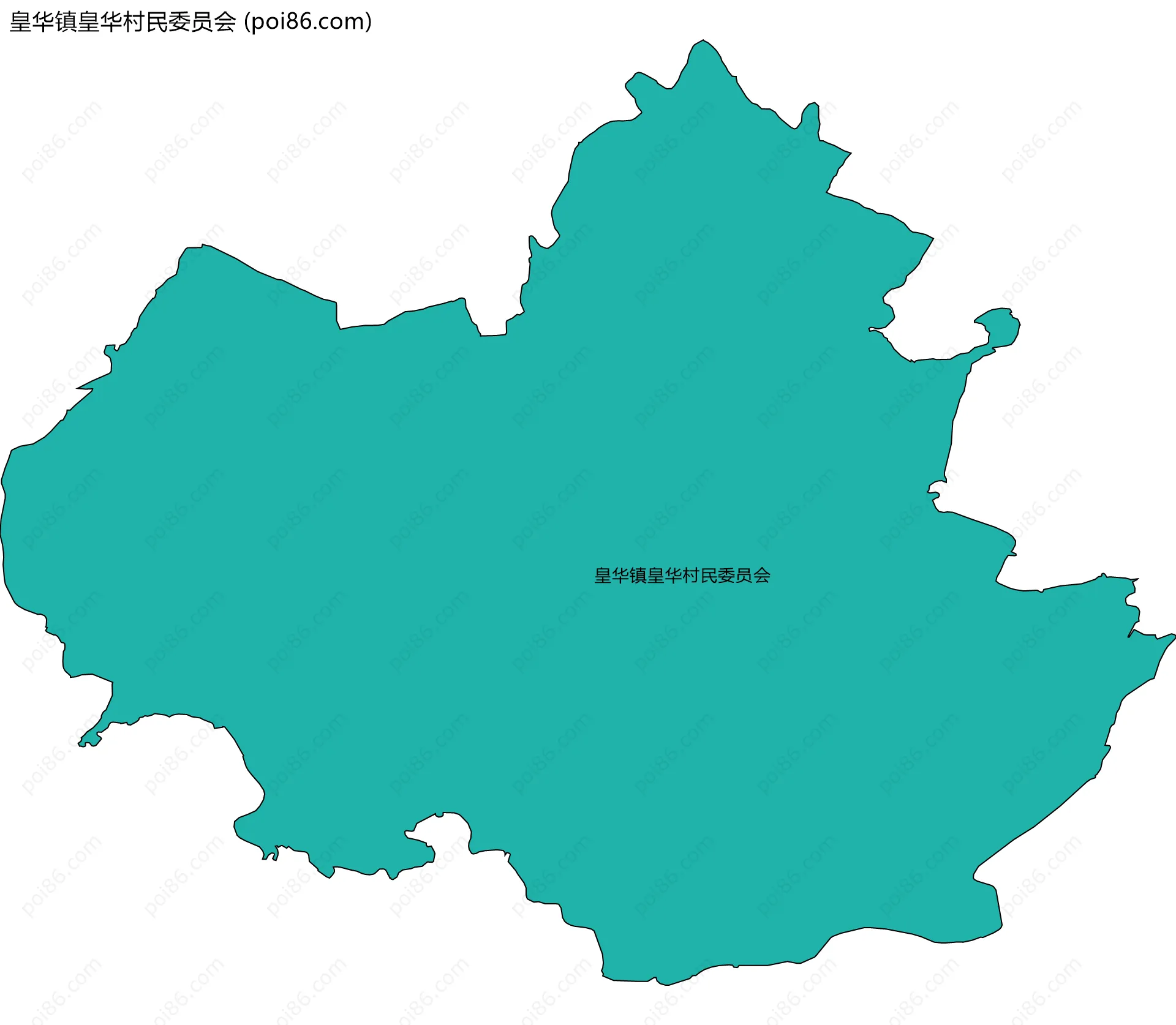 皇华镇皇华村民委员会边界地图