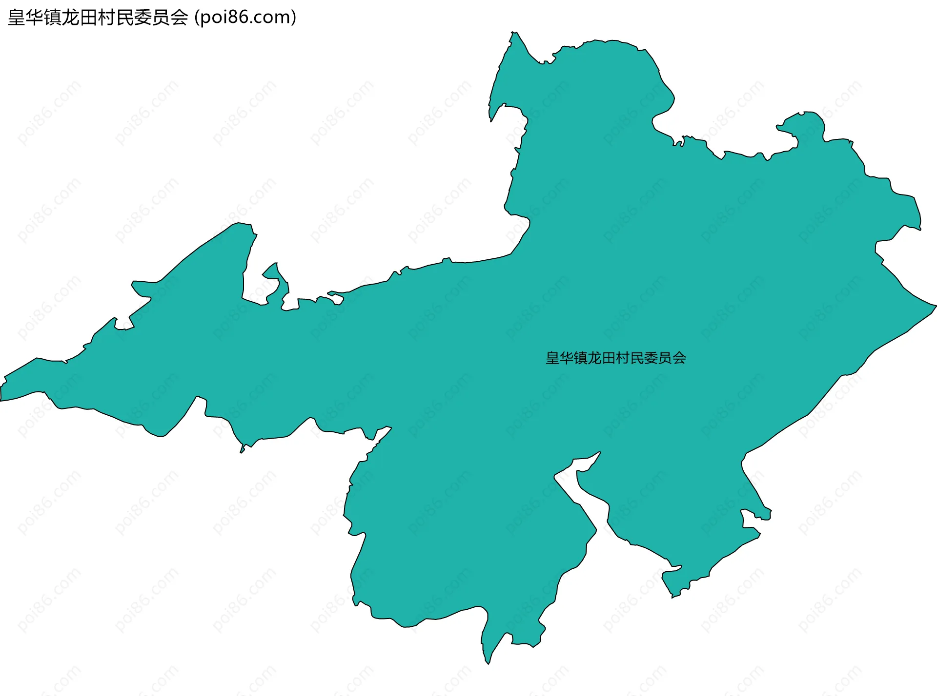 皇华镇龙田村民委员会边界地图