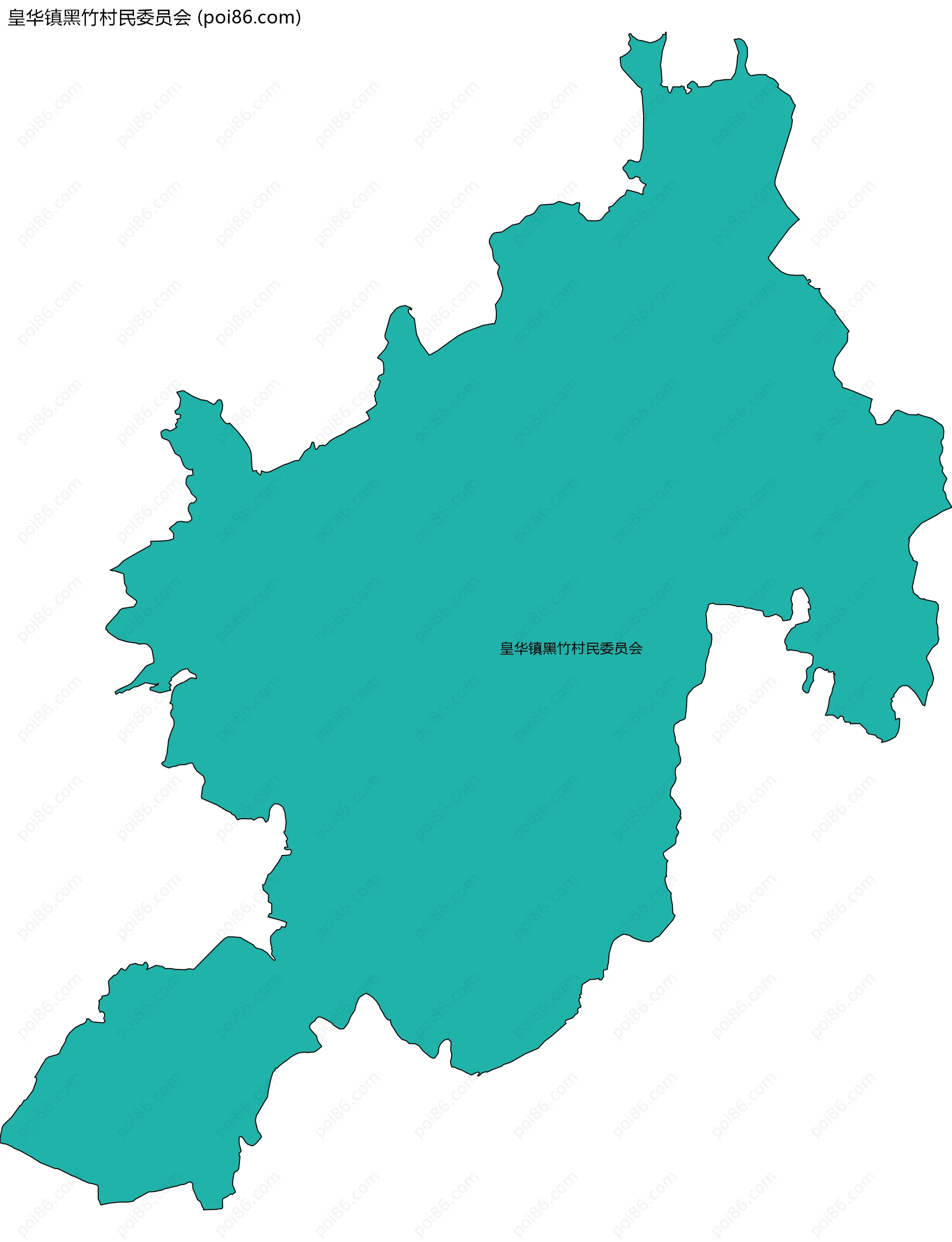 皇华镇黑竹村民委员会边界地图