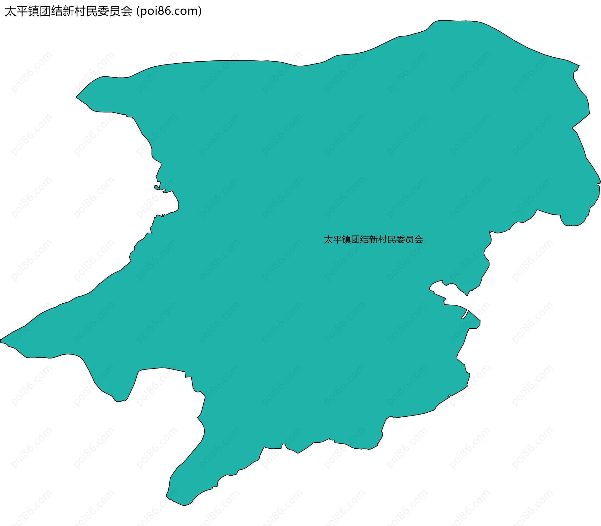 太平镇团结新村民委员会边界地图