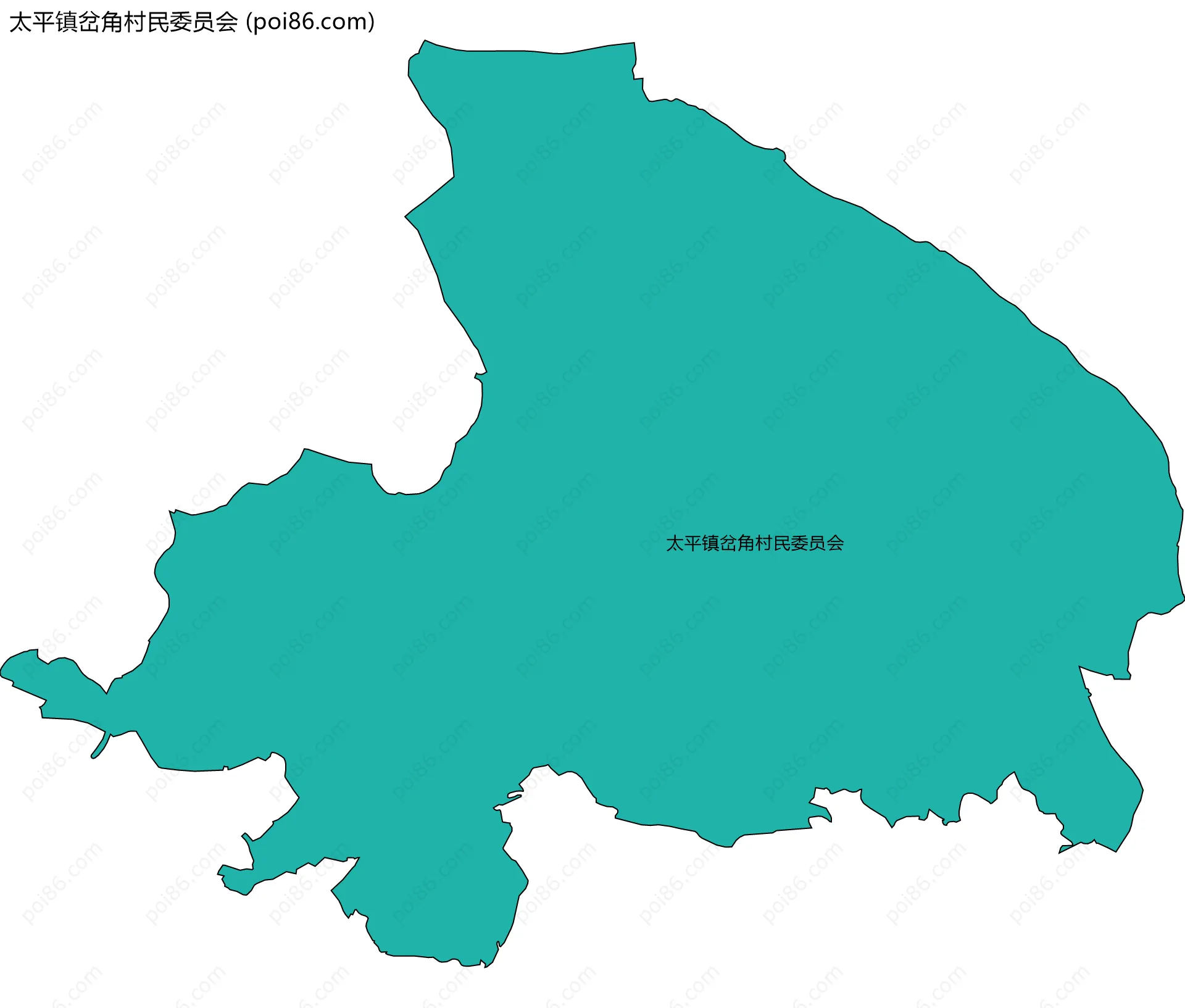 太平镇岔角村民委员会边界地图
