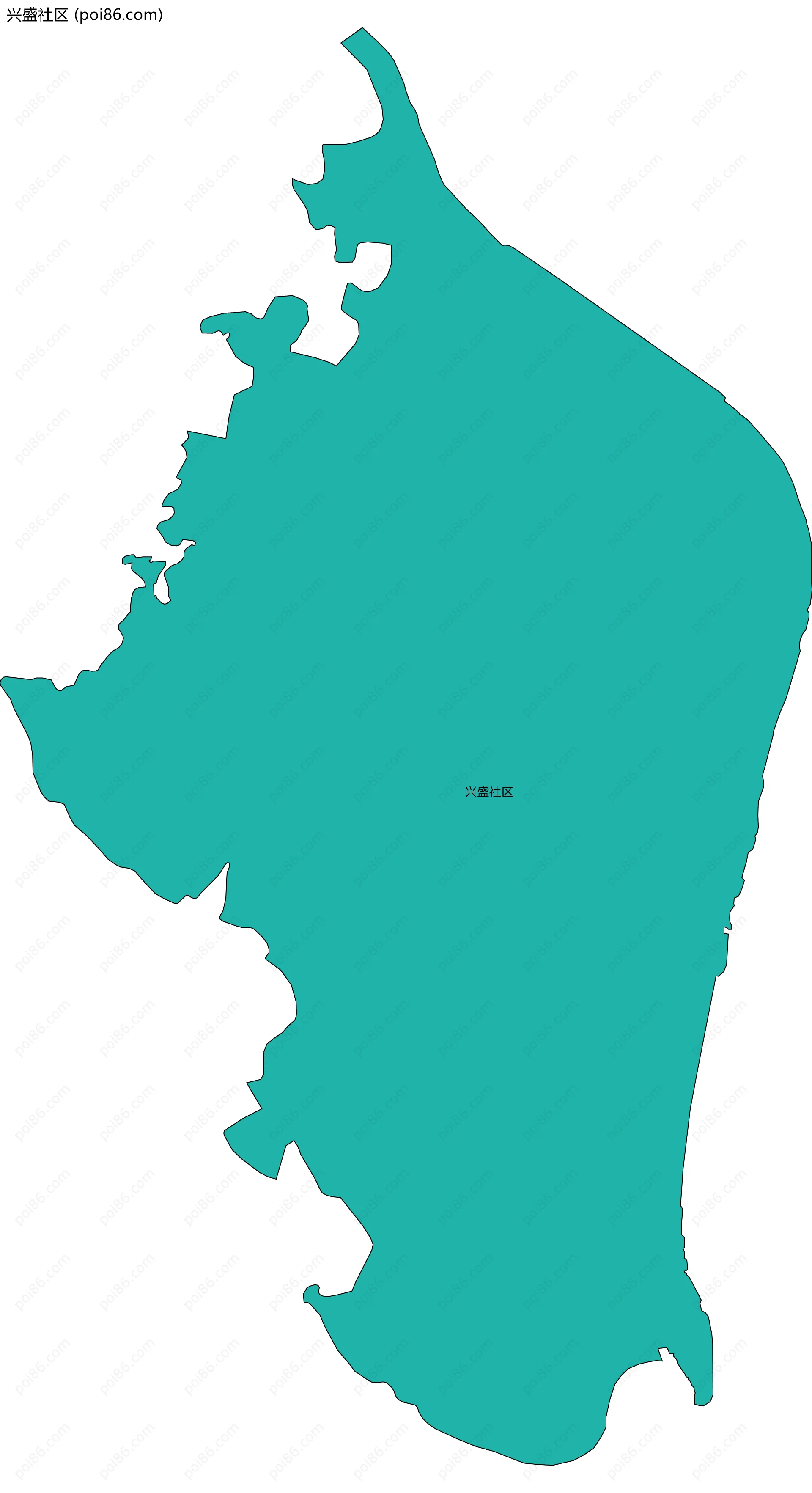兴盛社区边界地图