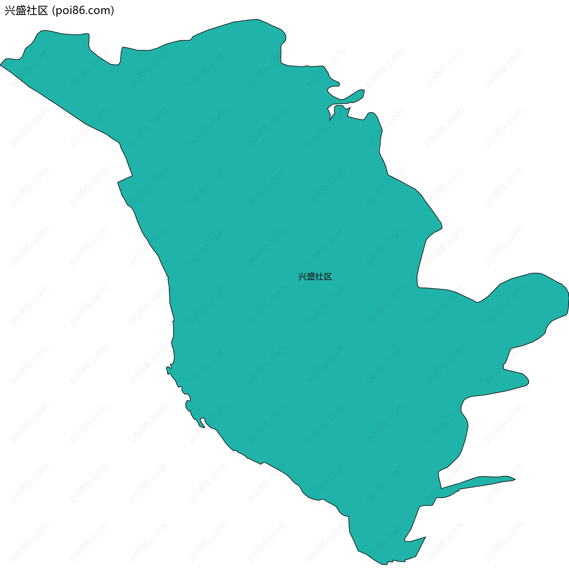 兴盛社区边界地图