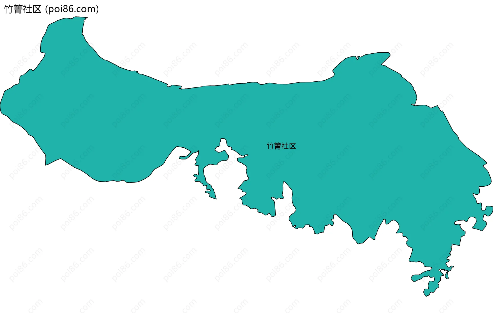 竹箐社区边界地图