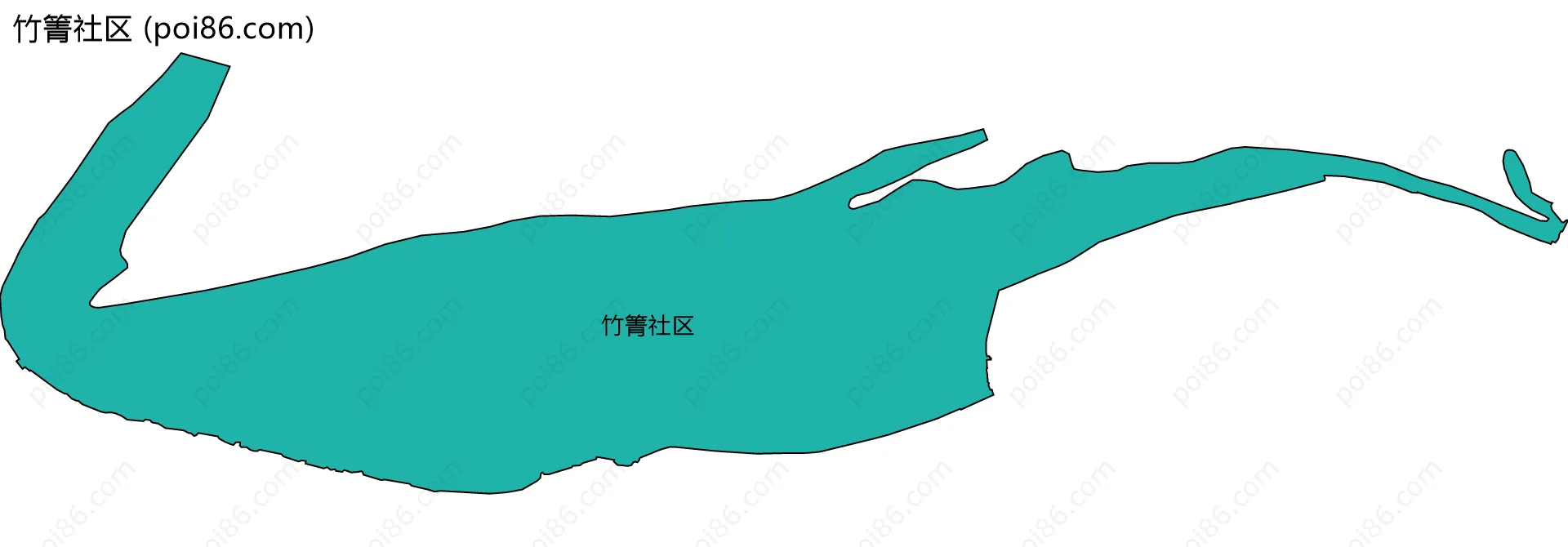 竹箐社区边界地图