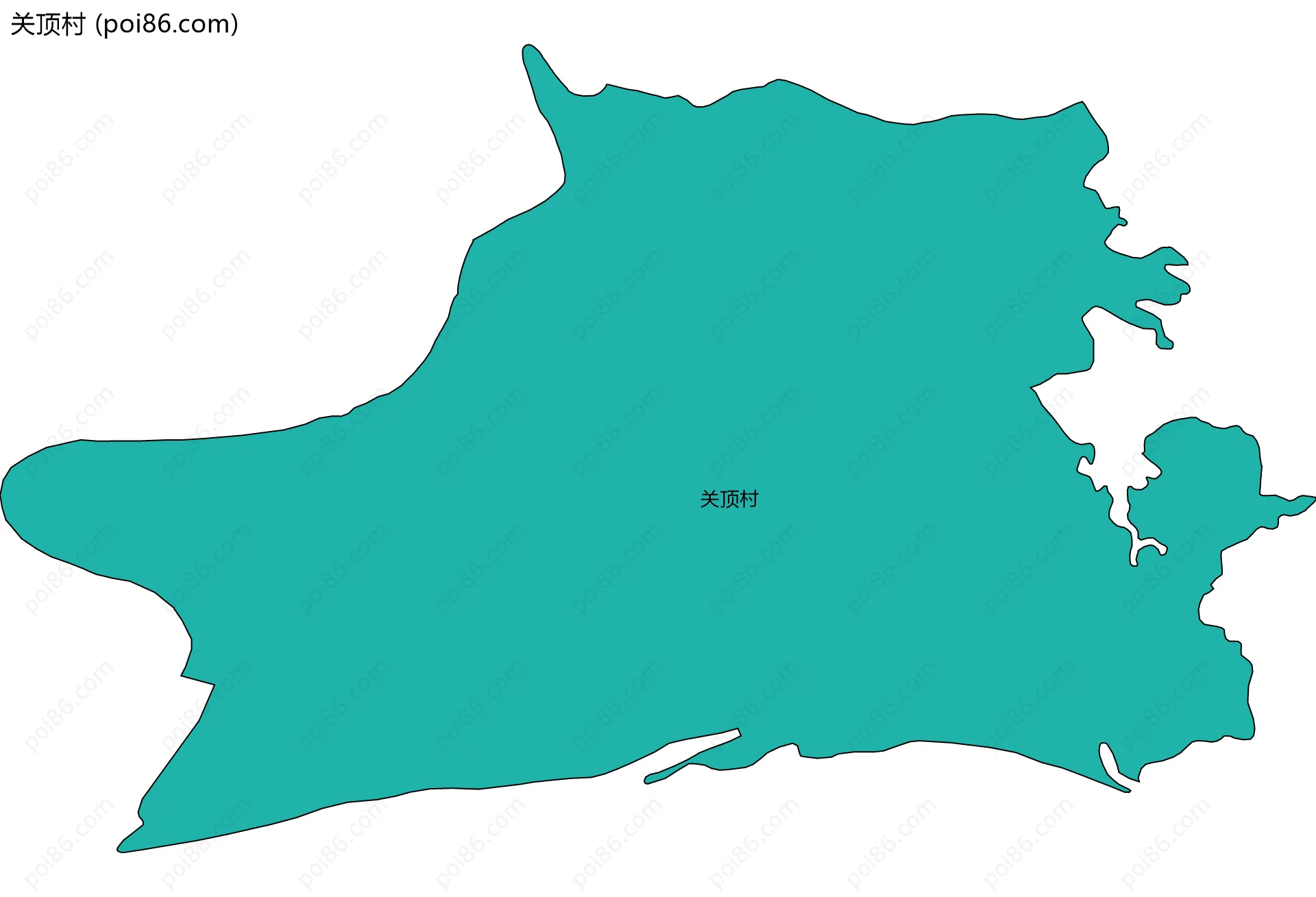 关顶村边界地图