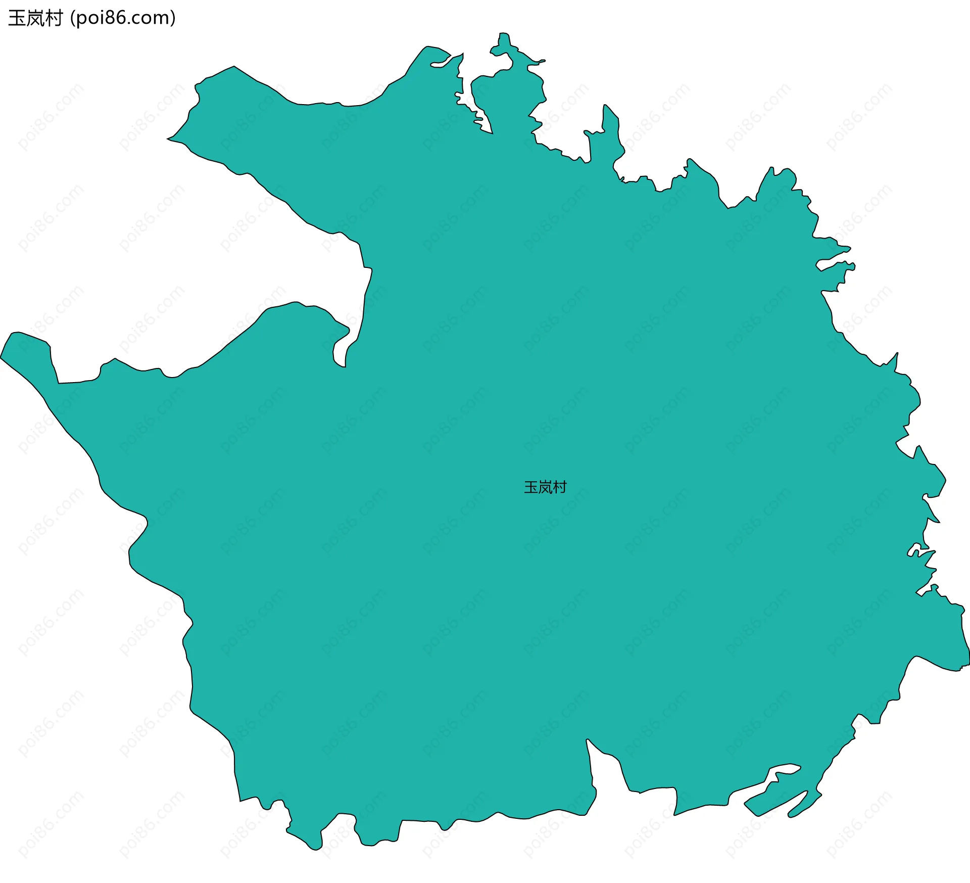 玉岚村边界地图