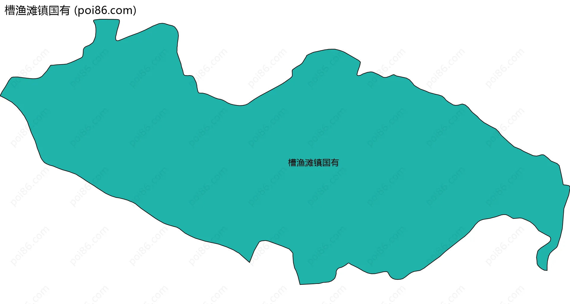 槽渔滩镇国有边界地图