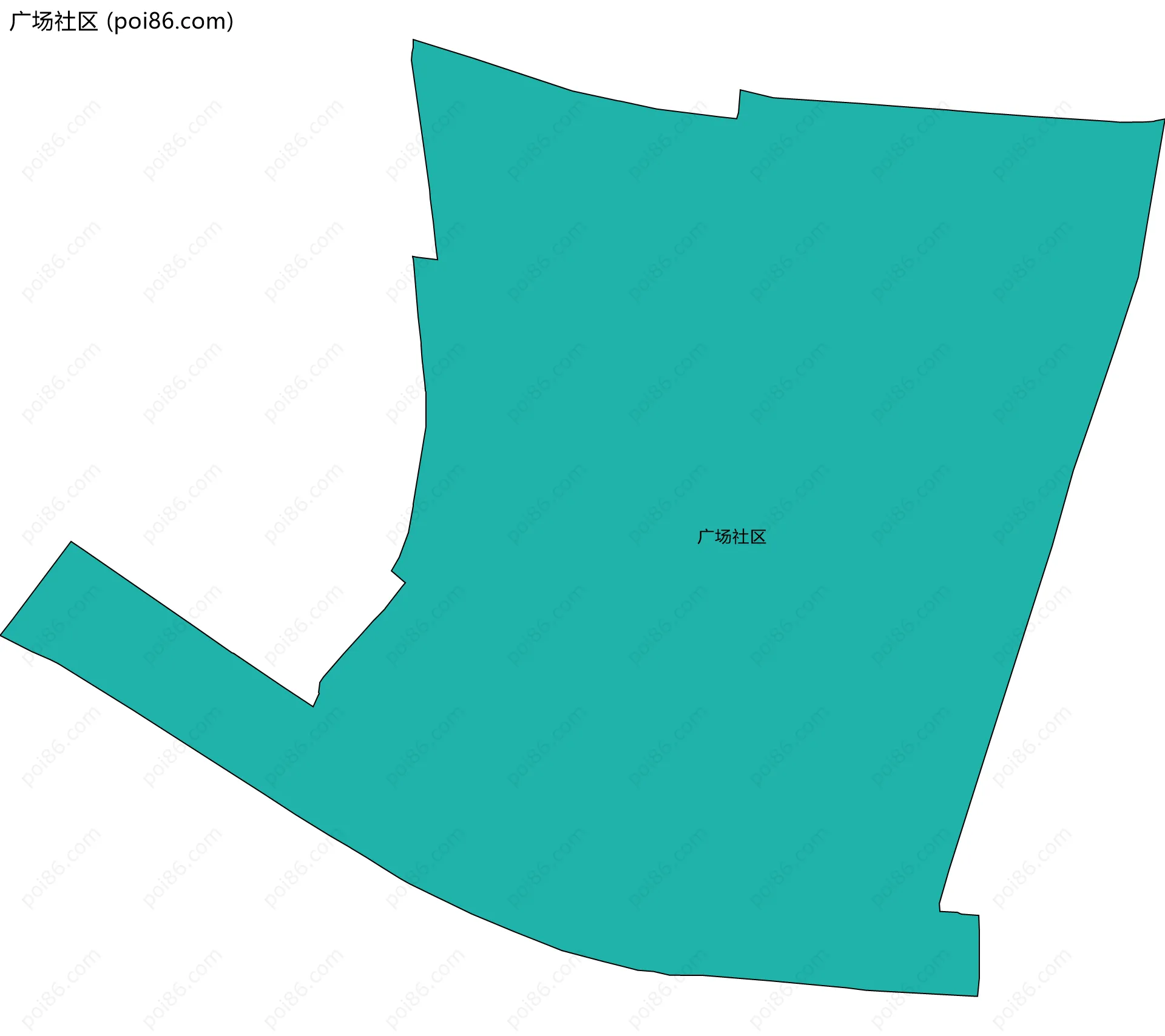广场社区边界地图