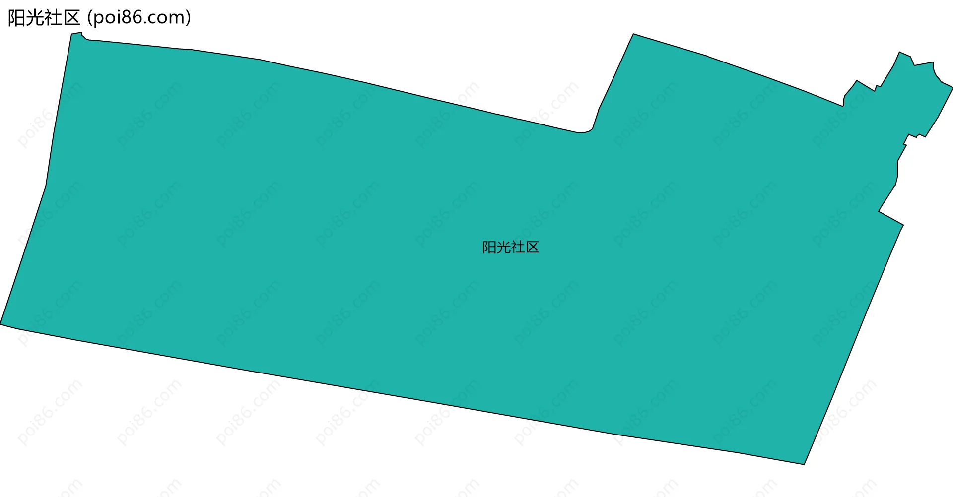 阳光社区边界地图