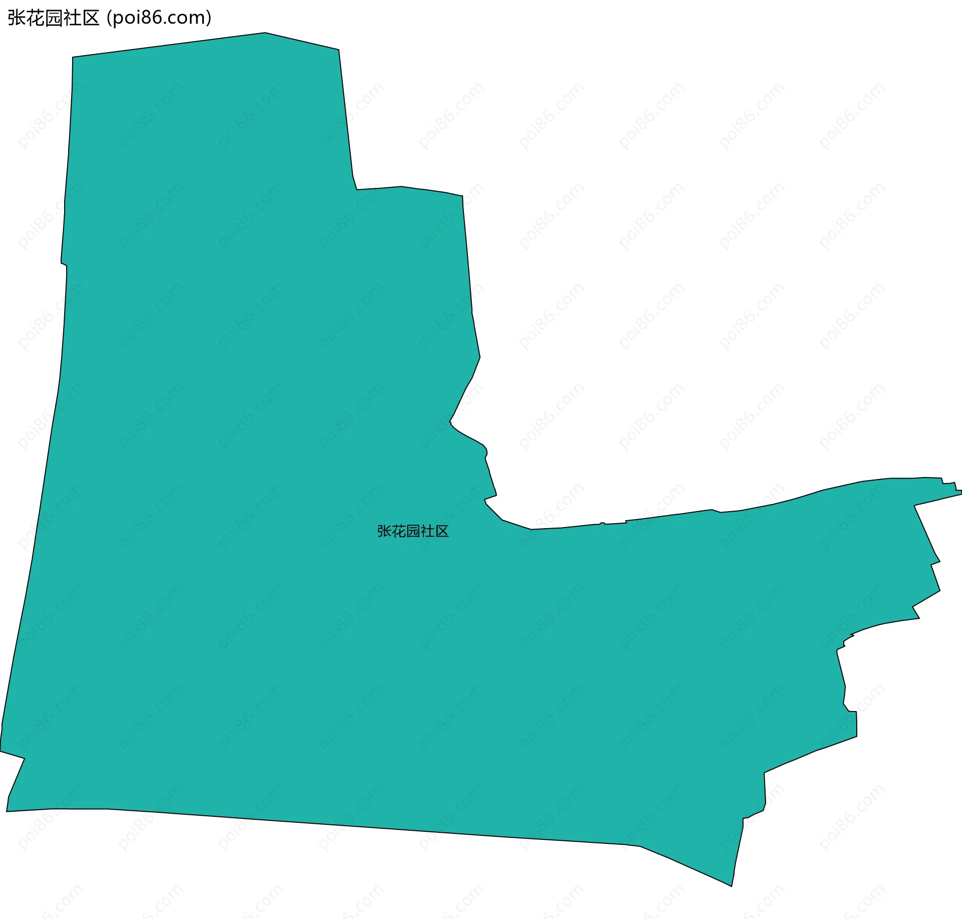 张花园社区边界地图