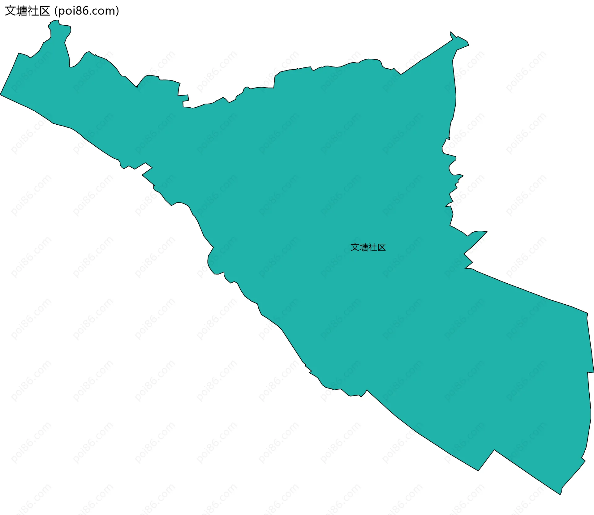 文塘社区边界地图