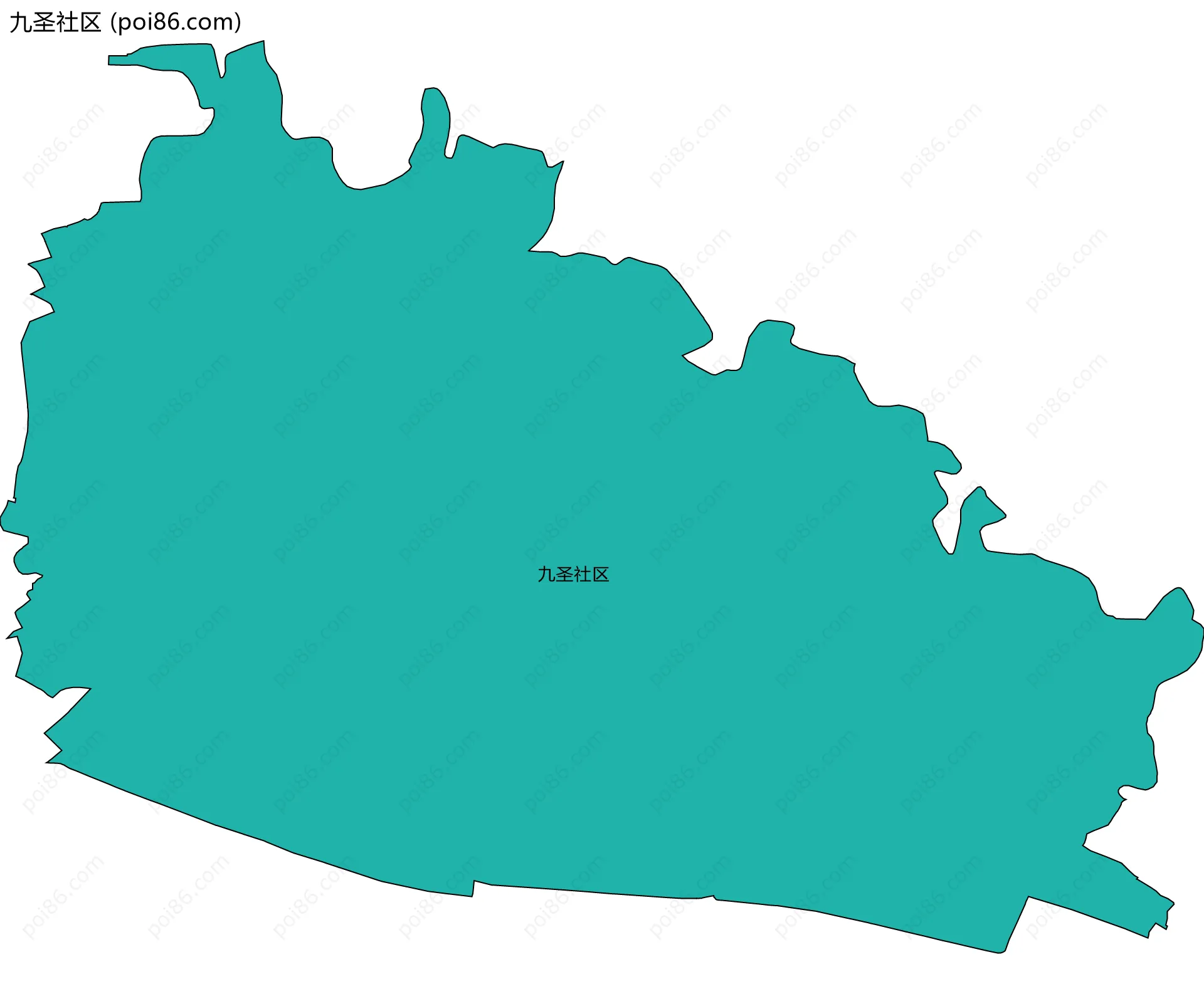 九圣社区边界地图