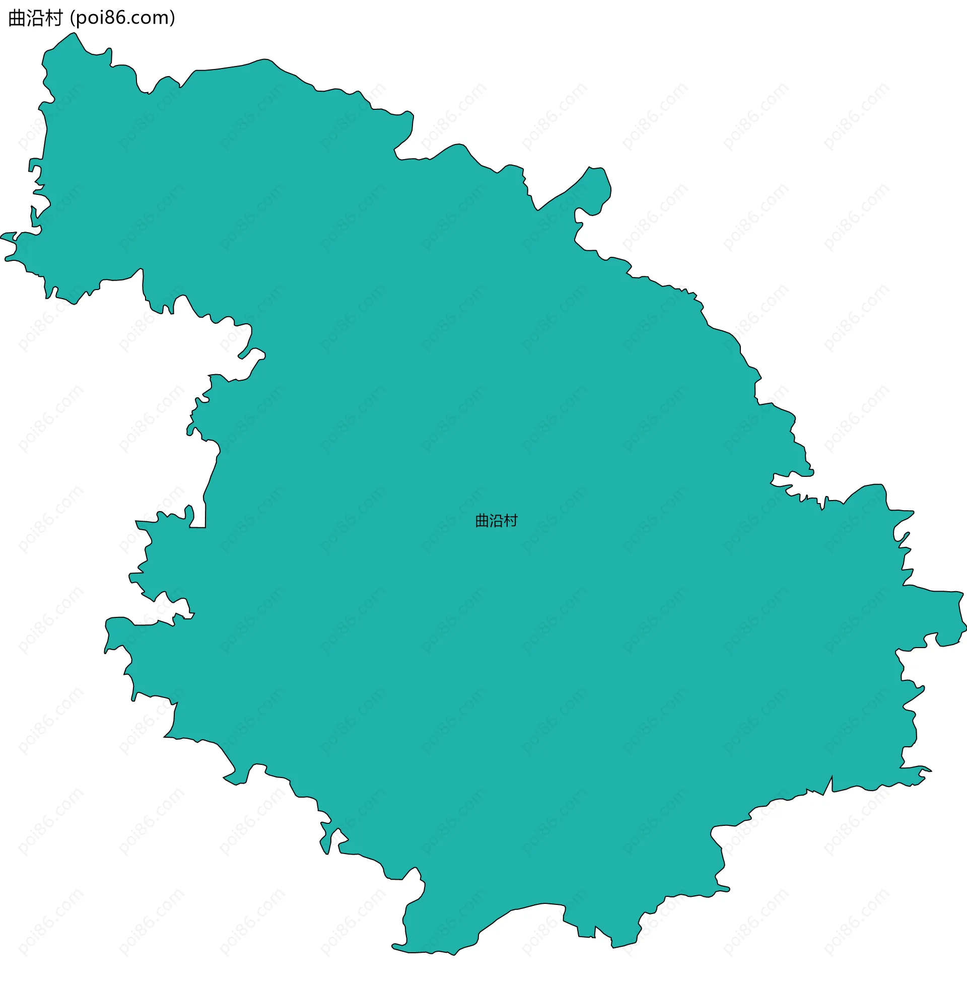 曲沿村边界地图