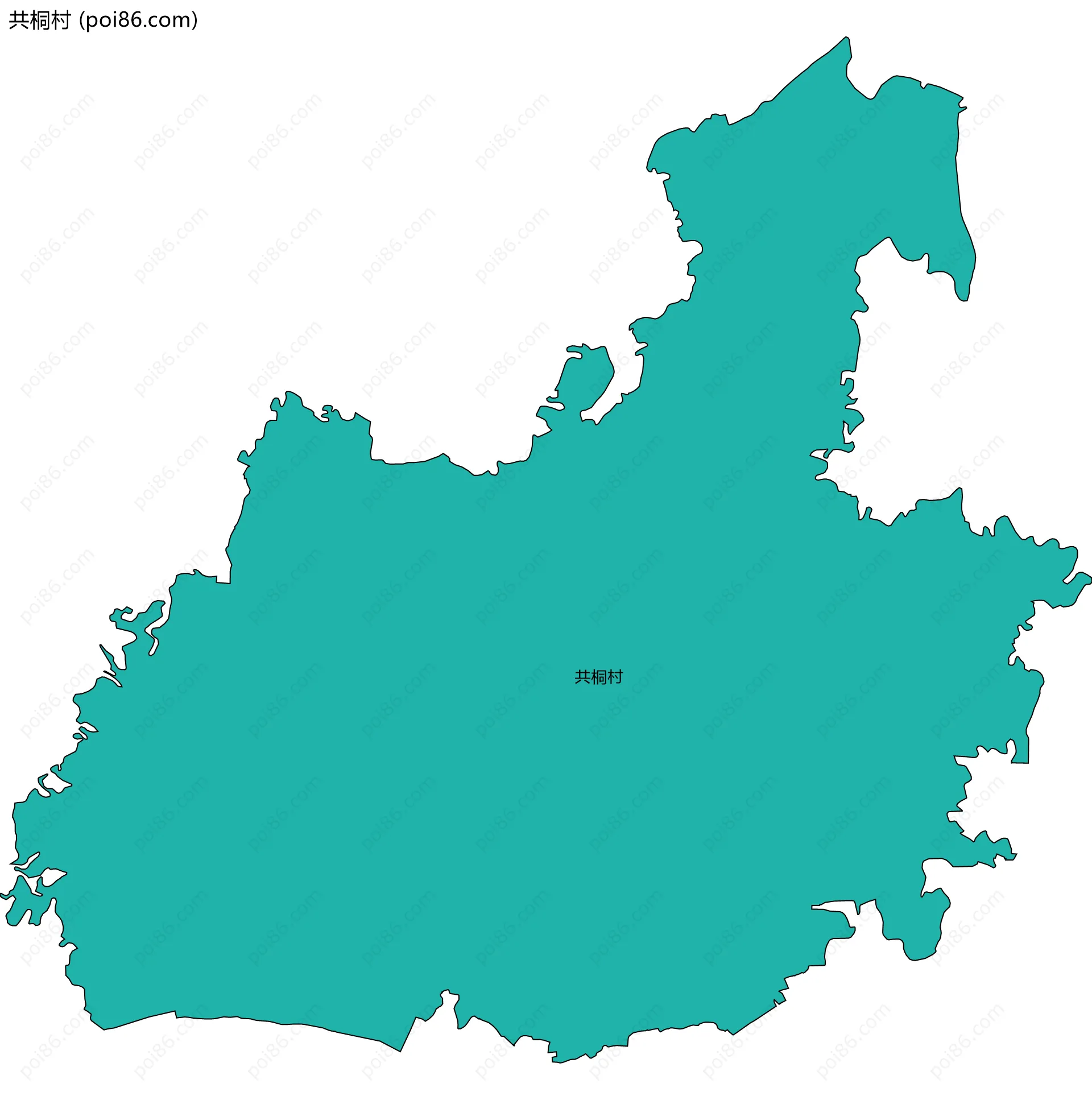 共桐村边界地图