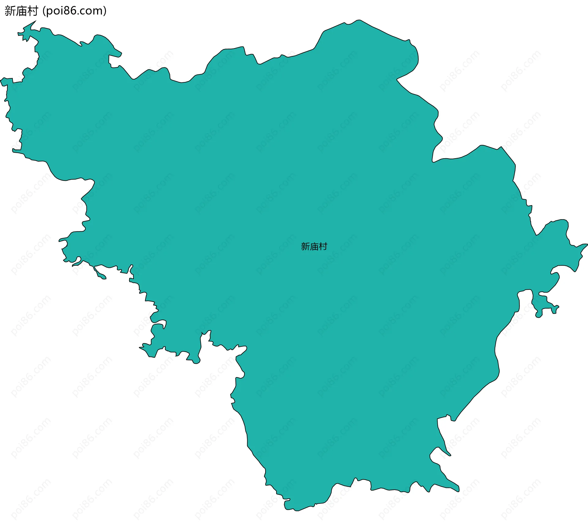 新庙村边界地图