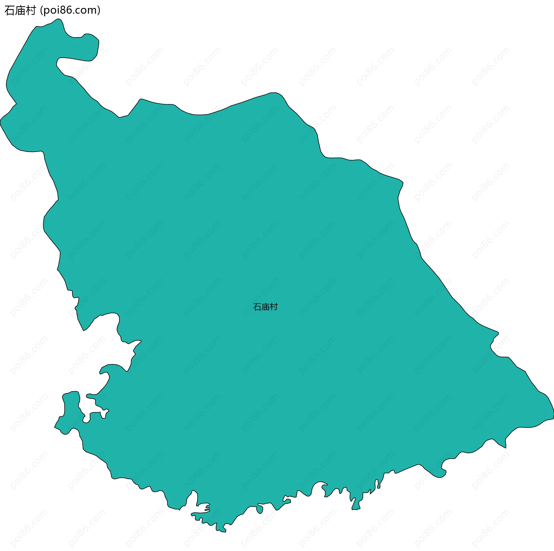 石庙村边界地图