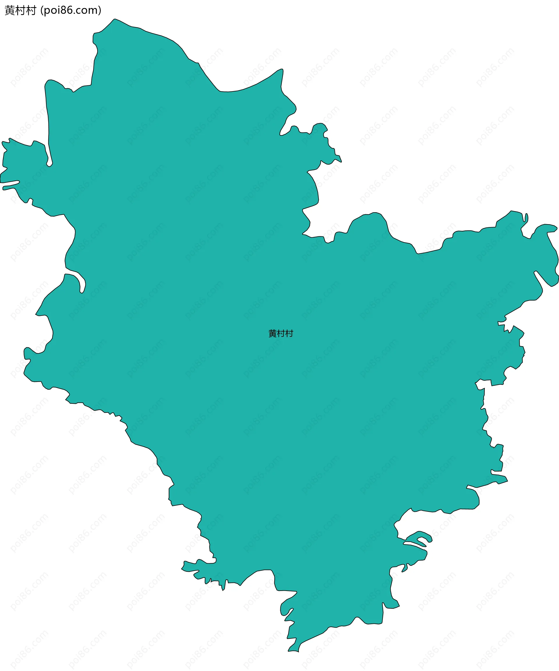 黄村村边界地图