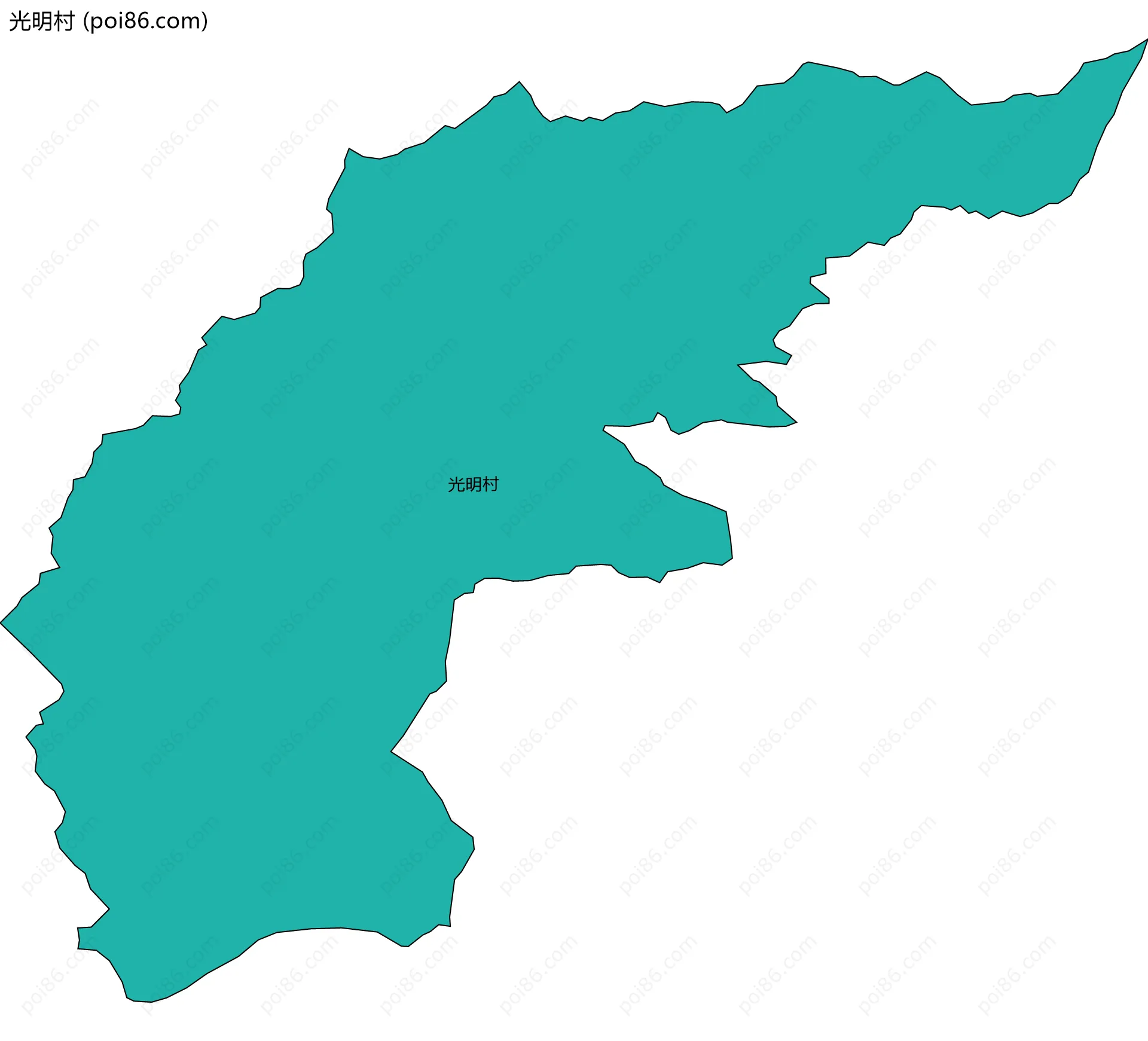 光明村边界地图