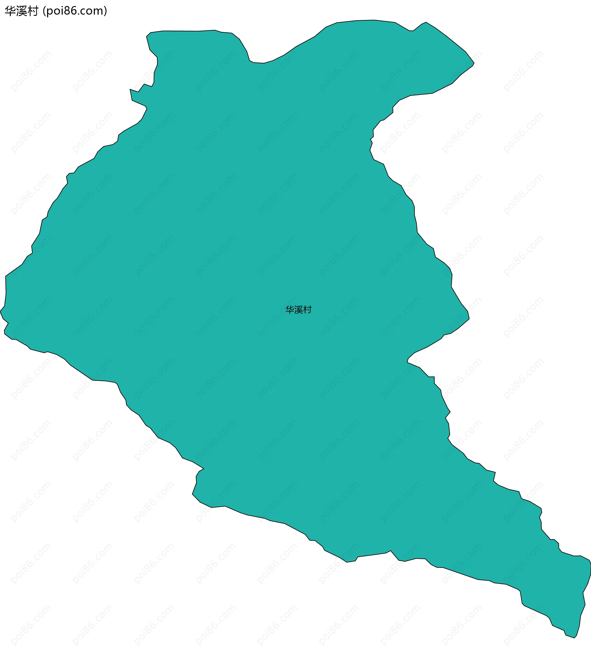 华溪村边界地图