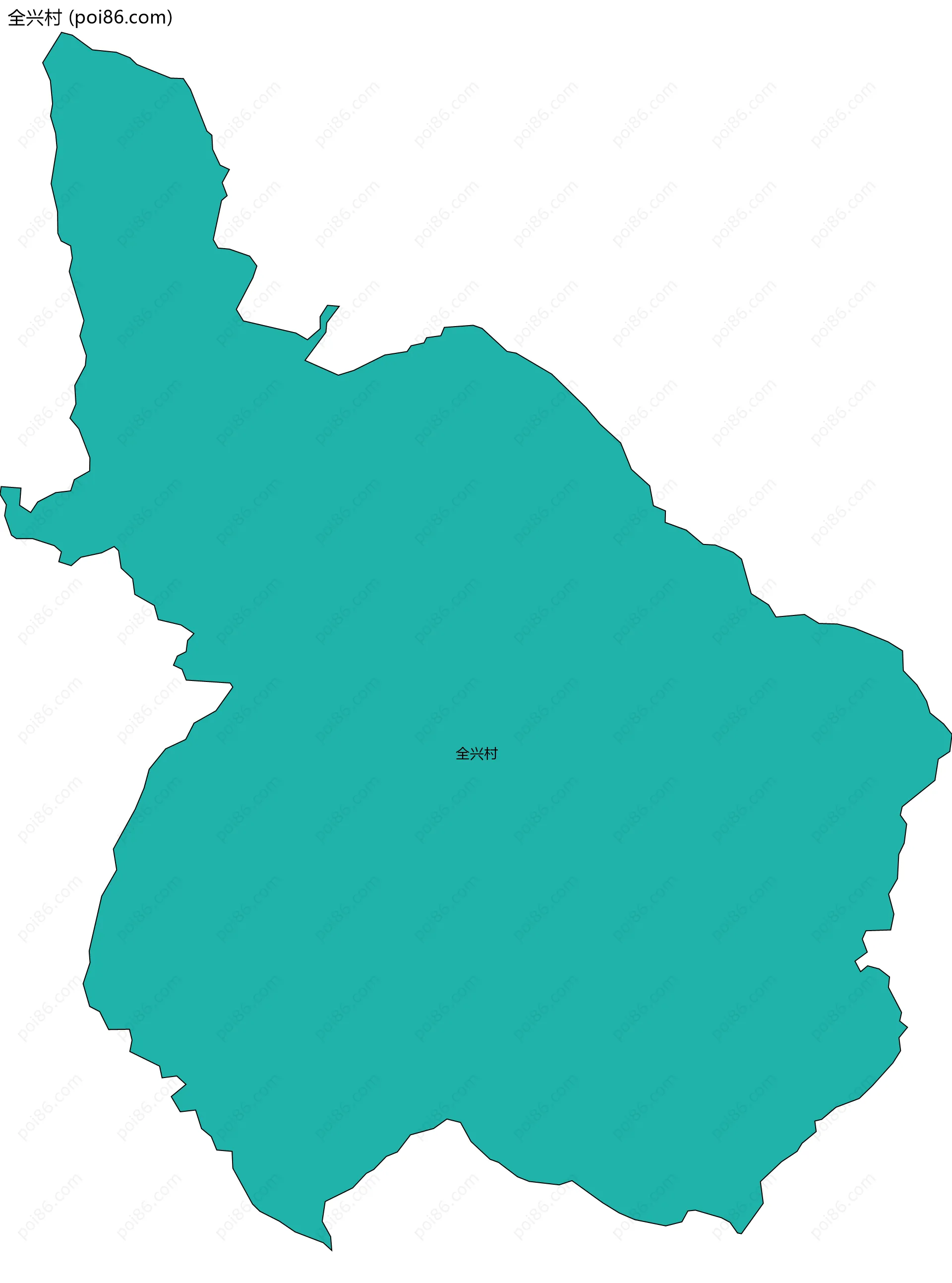 全兴村边界地图