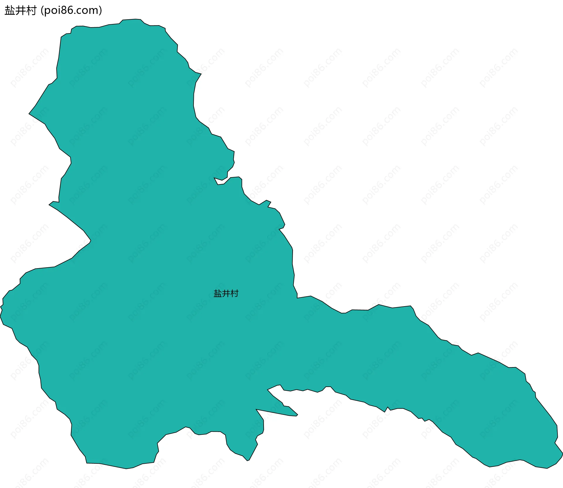 盐井村边界地图