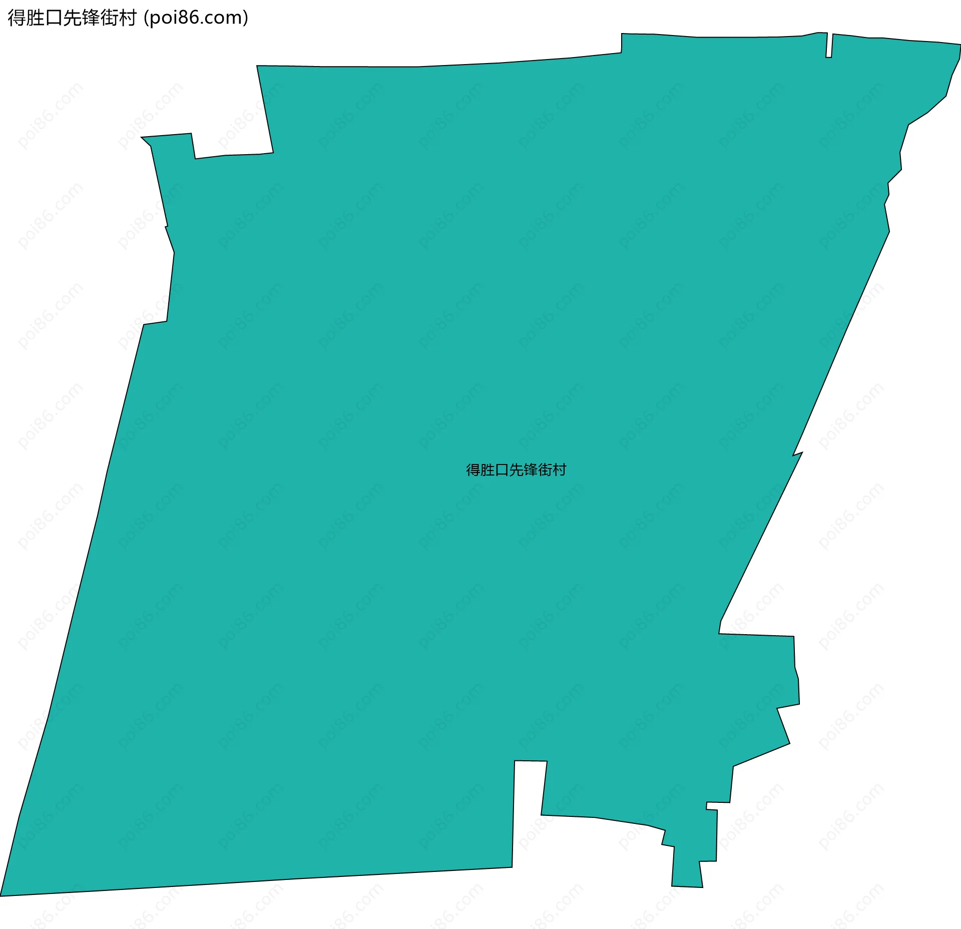 得胜口先锋街村边界地图