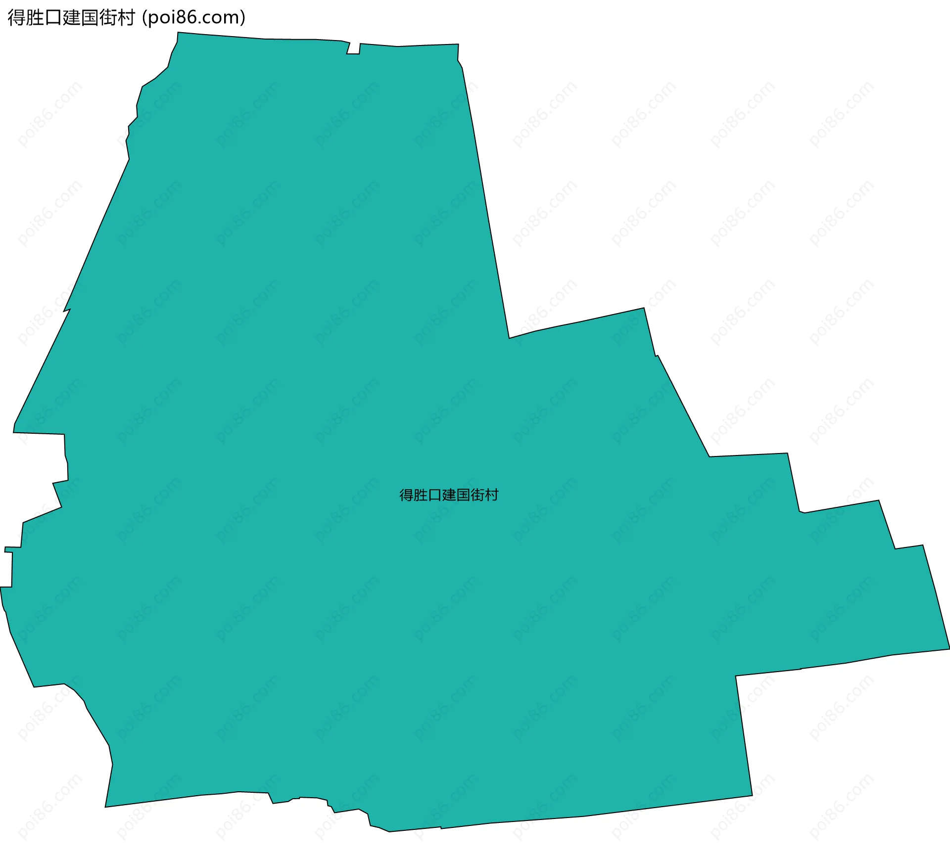 得胜口建国街村边界地图