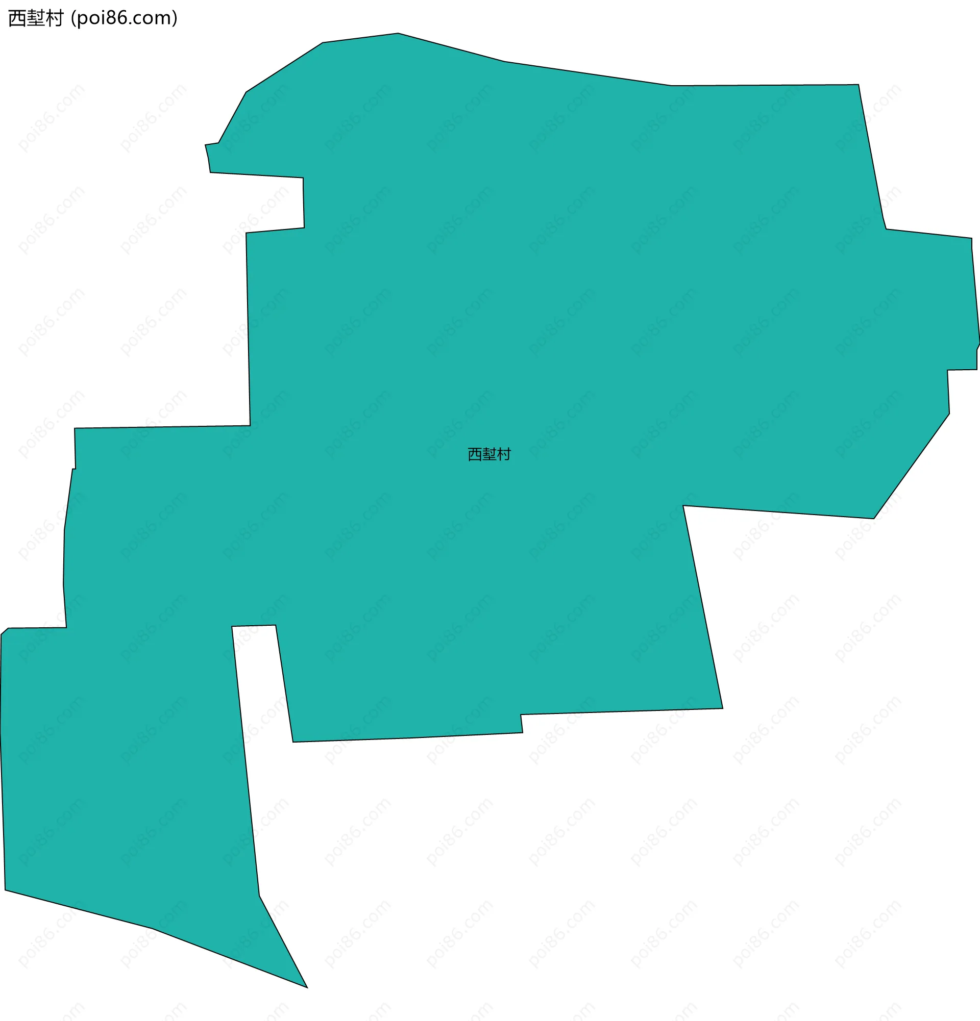 西堼村边界地图