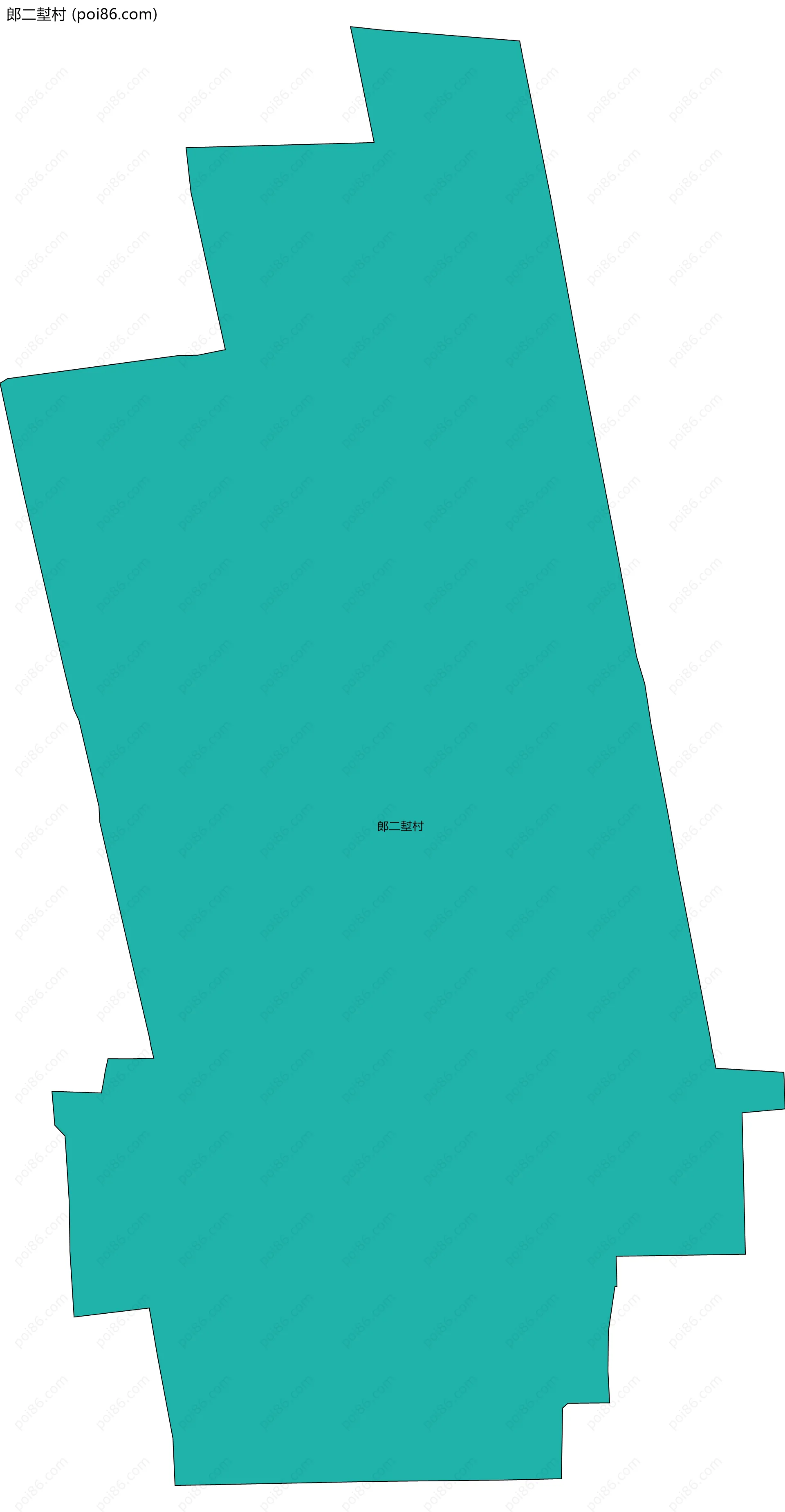 郎二堼村边界地图