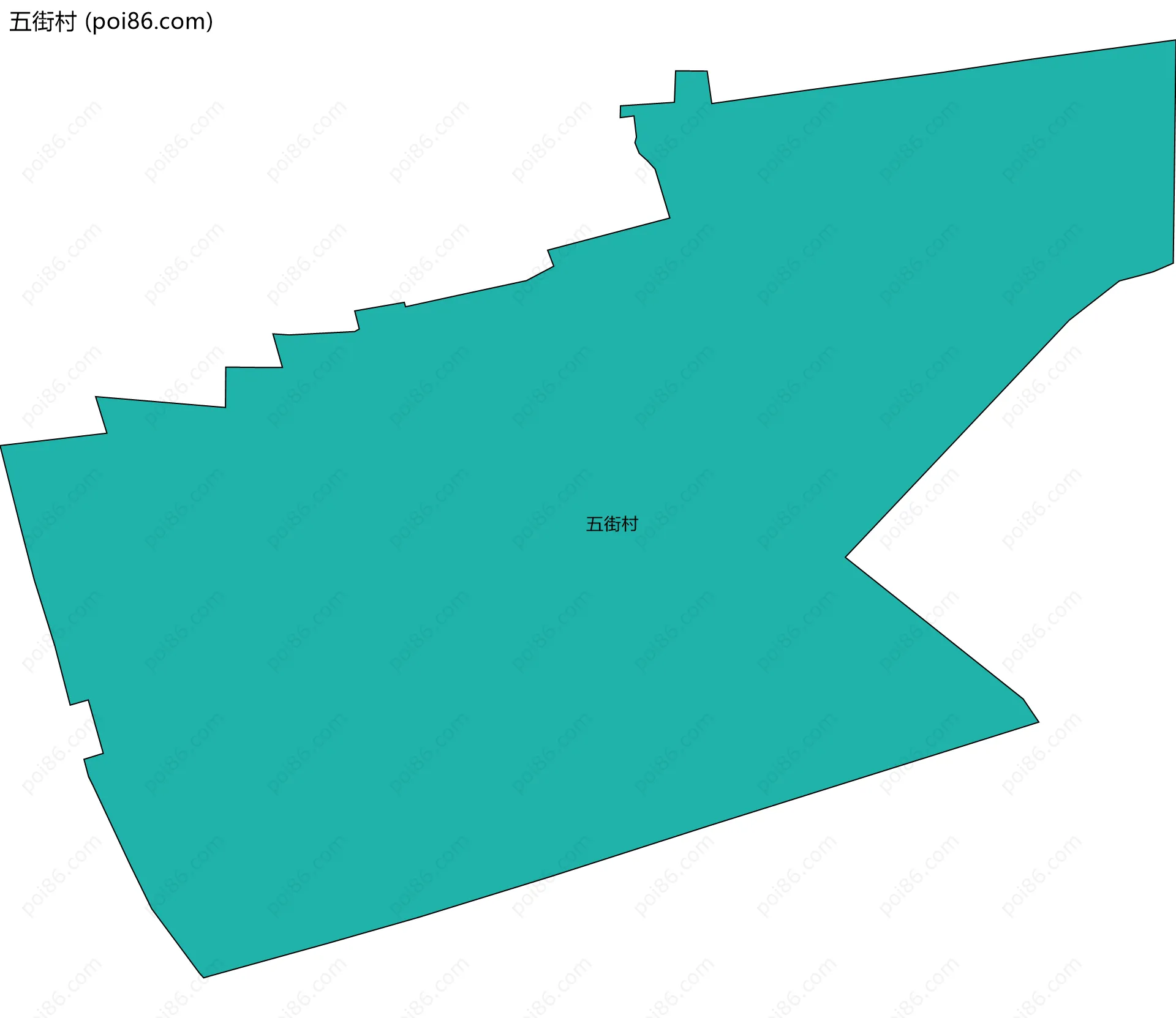 五街村边界地图