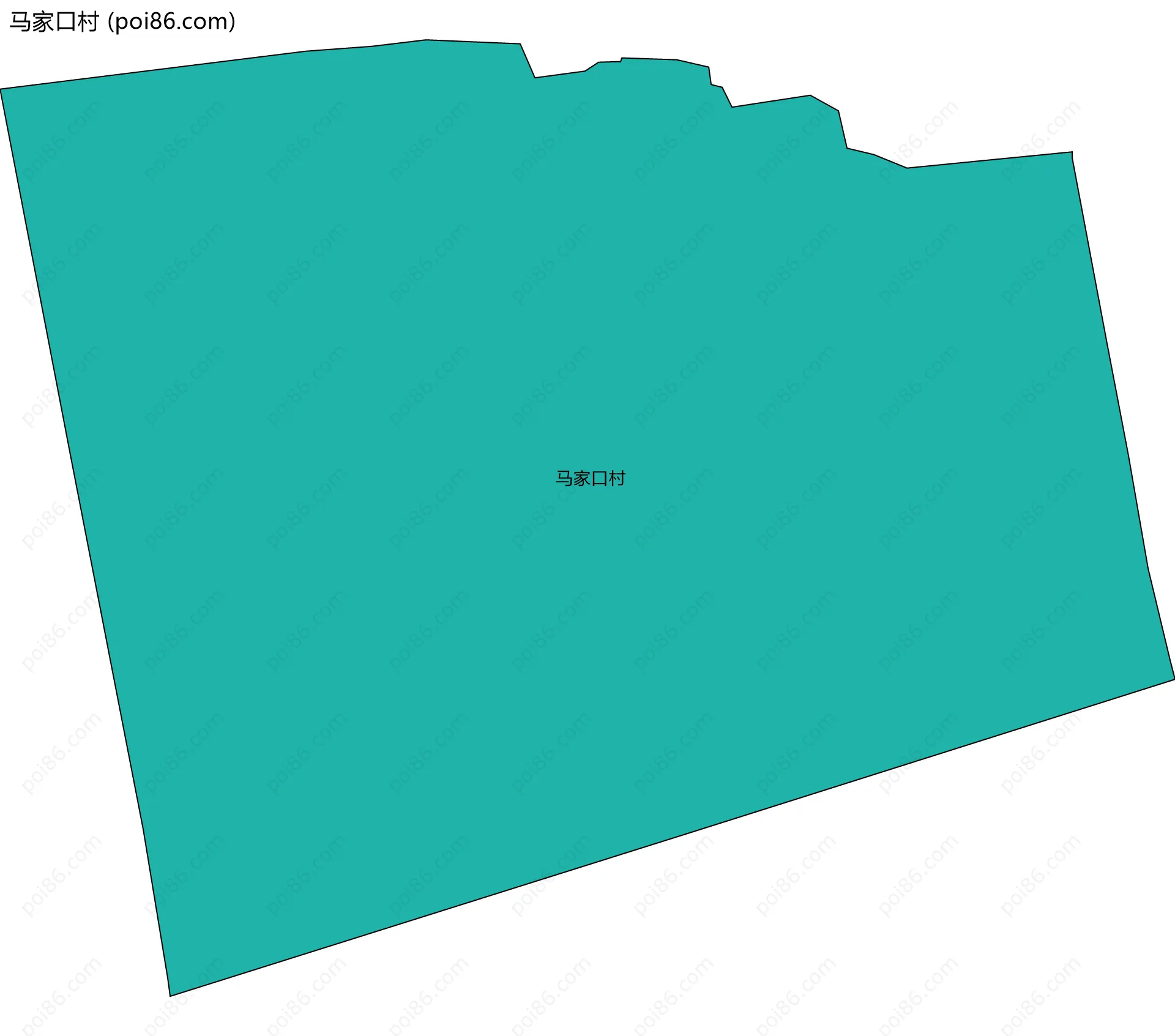 马家口村边界地图