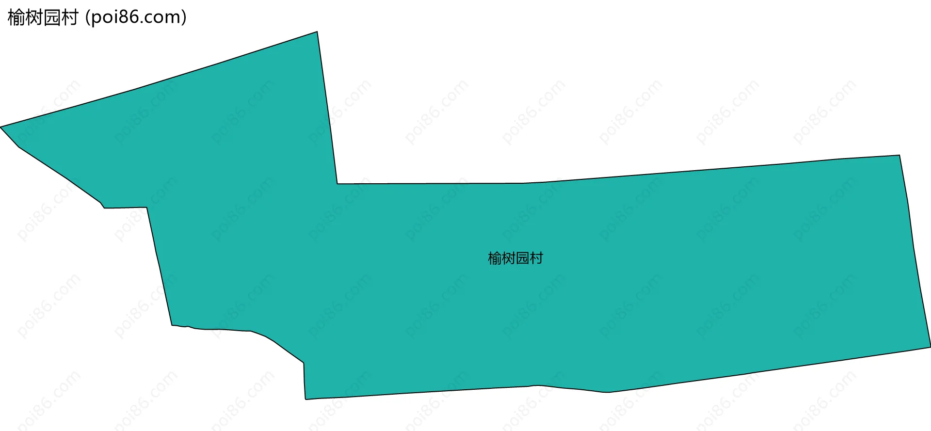 榆树园村边界地图