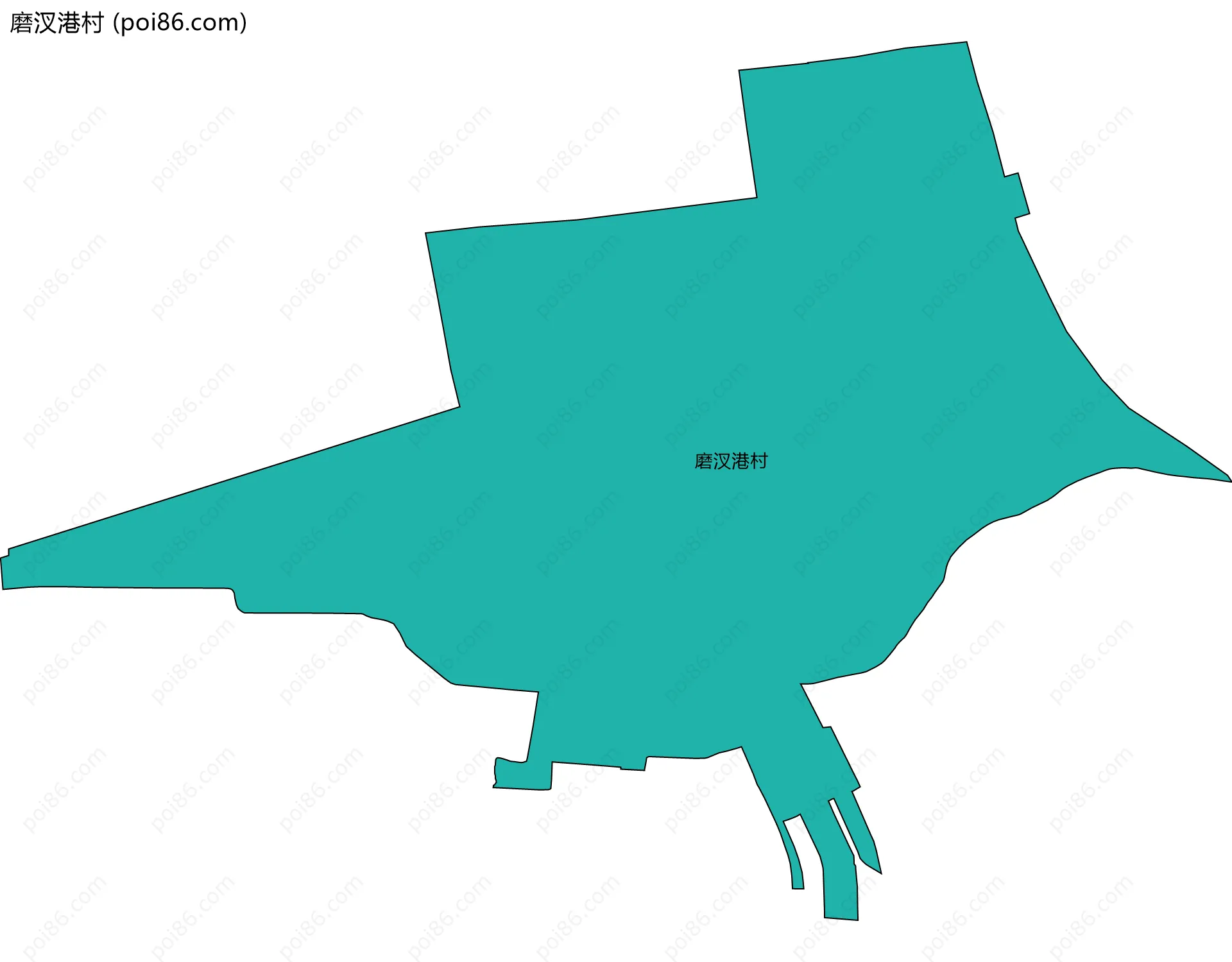 磨汊港村边界地图