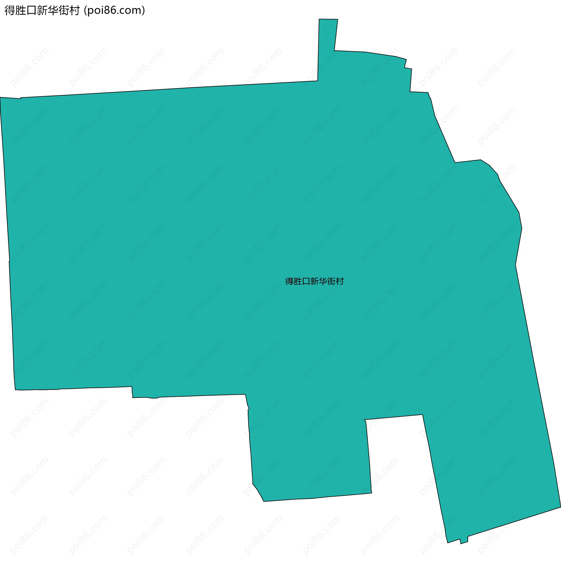 得胜口新华街村边界地图