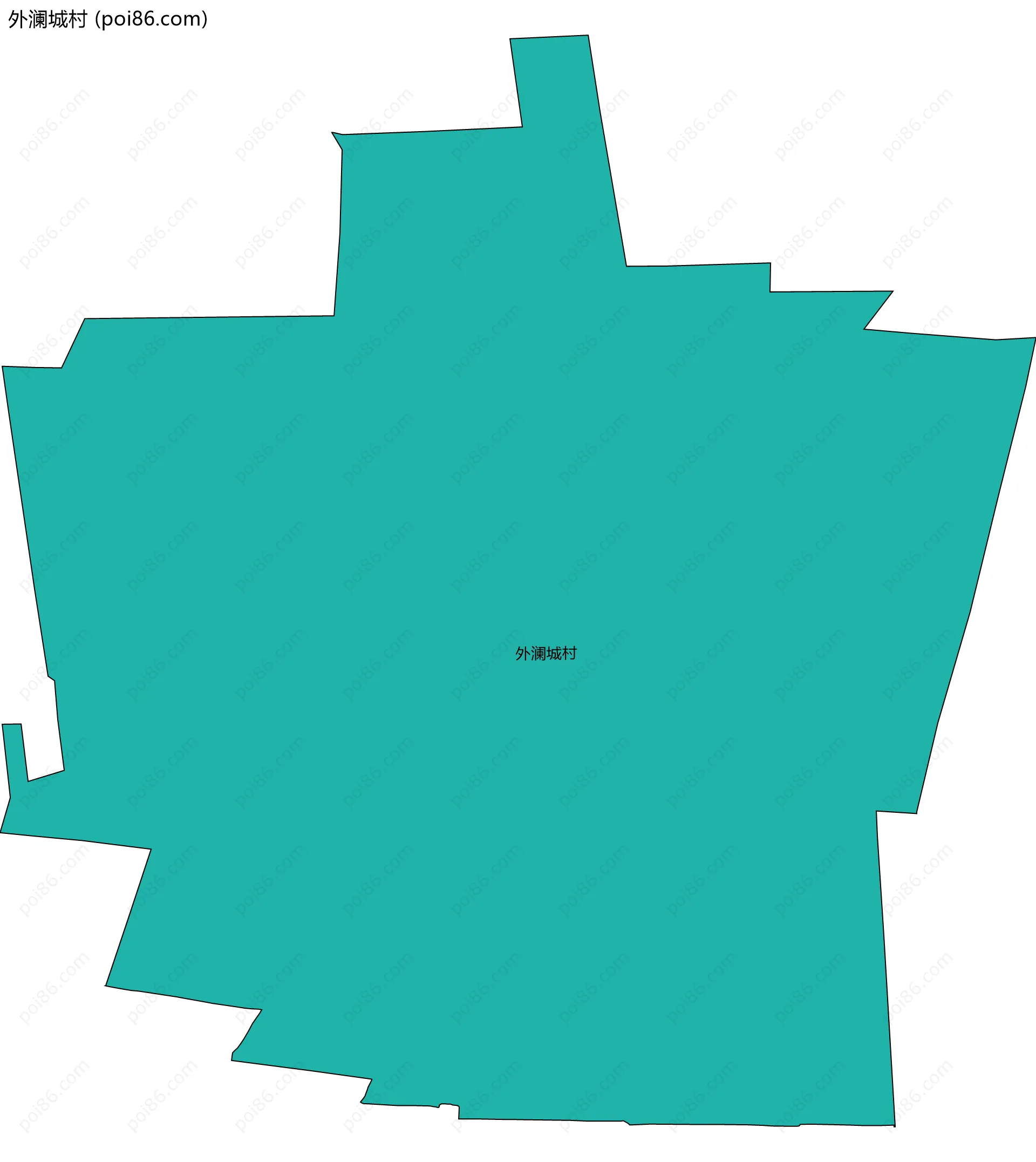 外澜城村边界地图