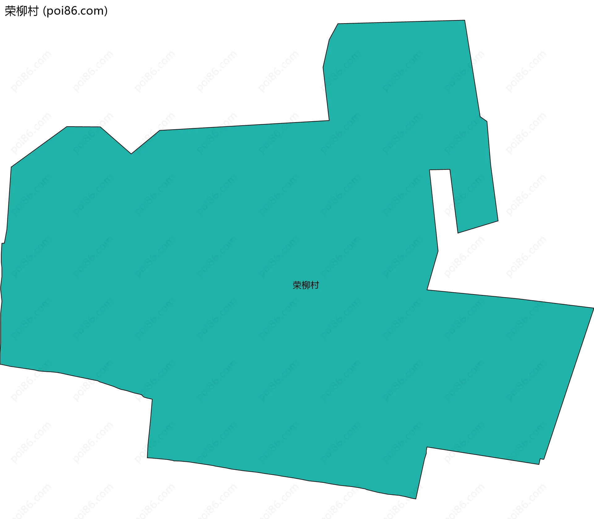 荣柳村边界地图