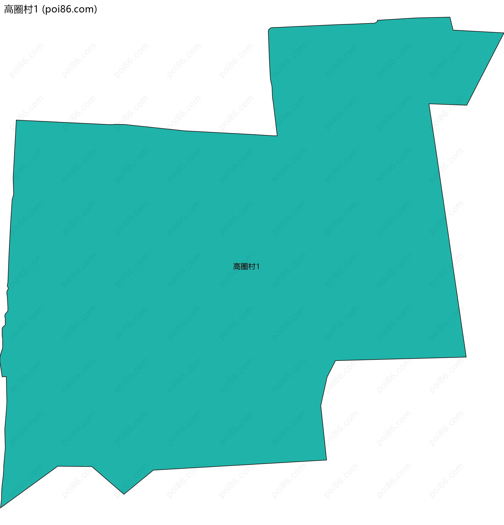 高圈村1边界地图