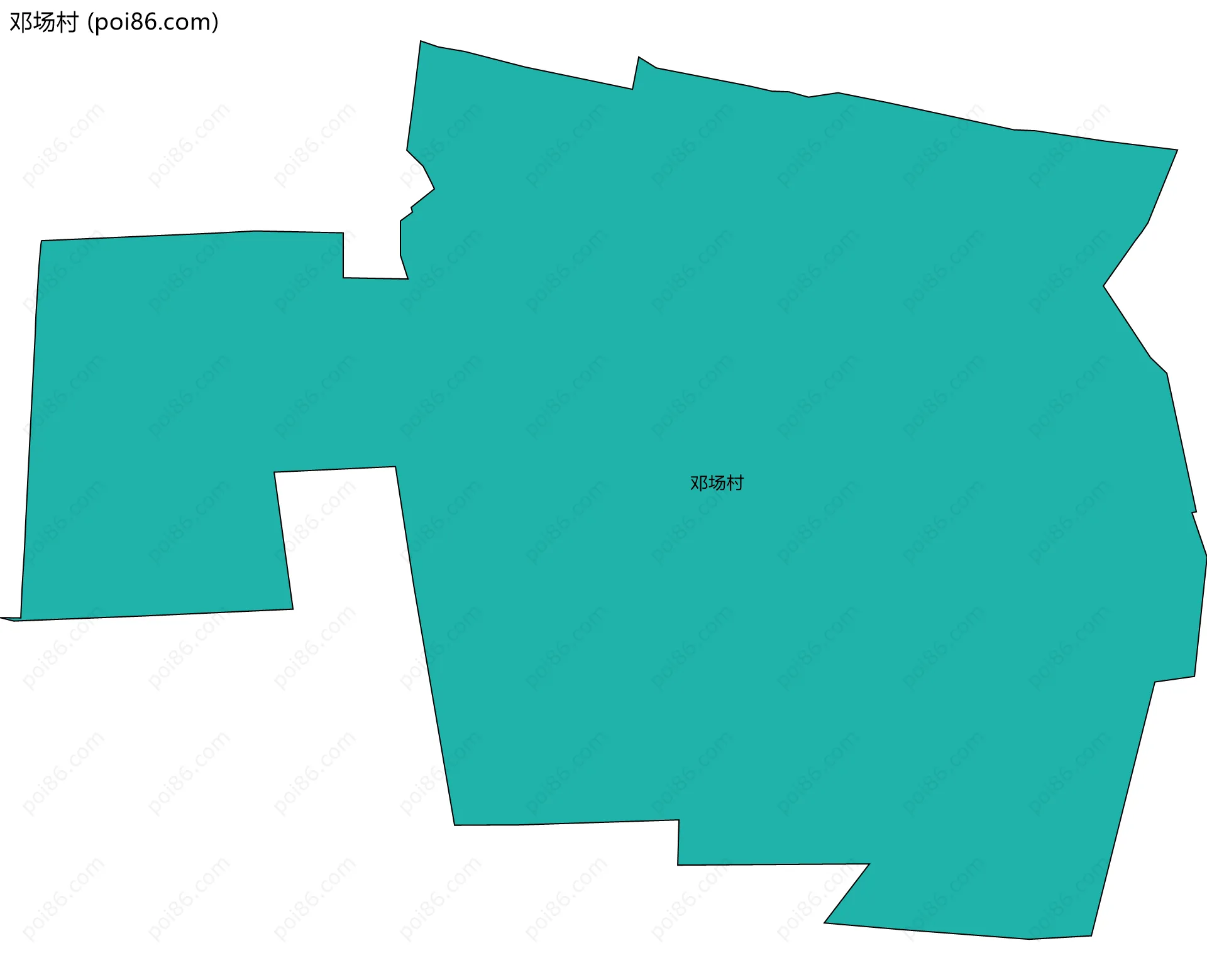邓场村边界地图