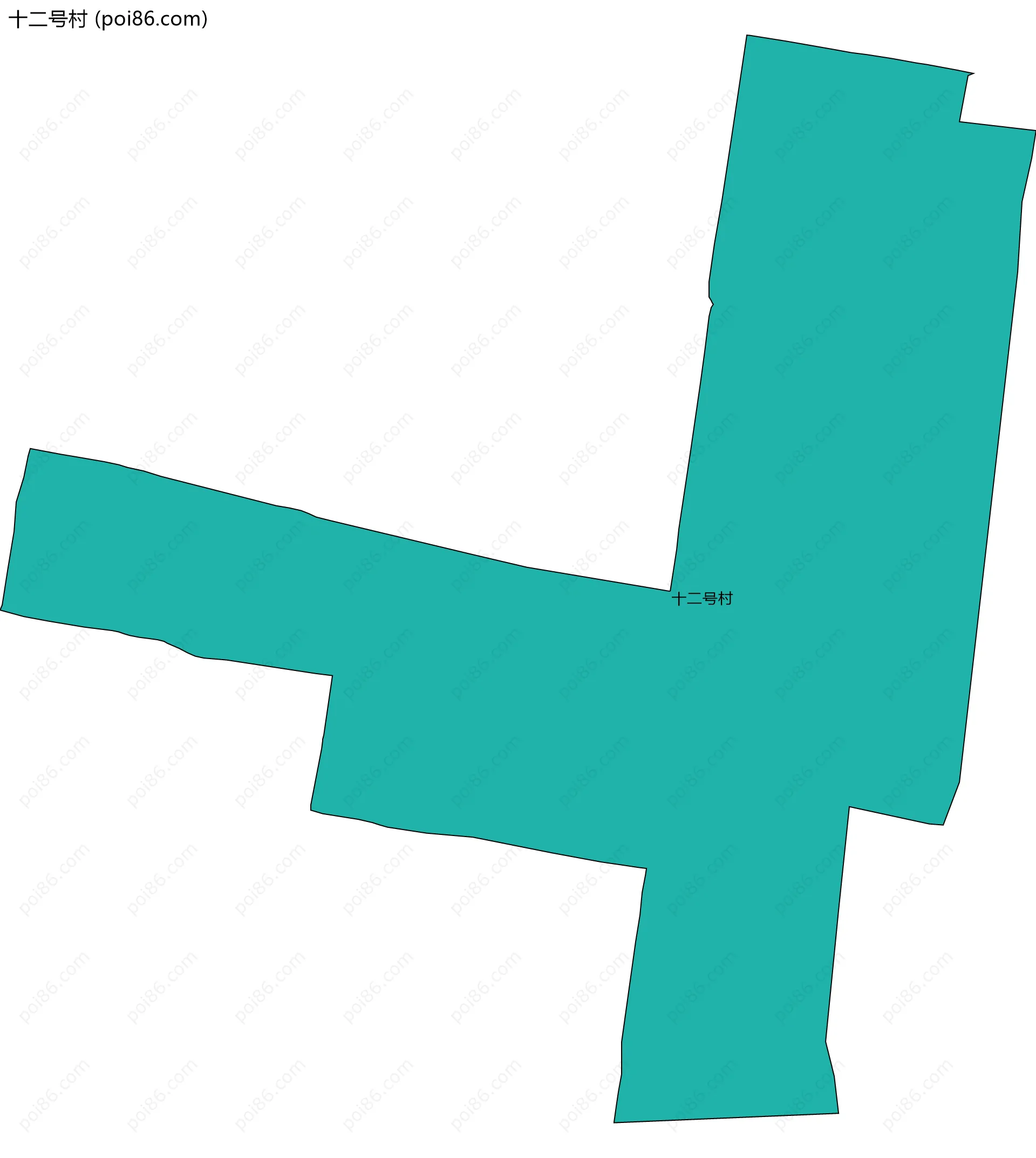 十二号村边界地图