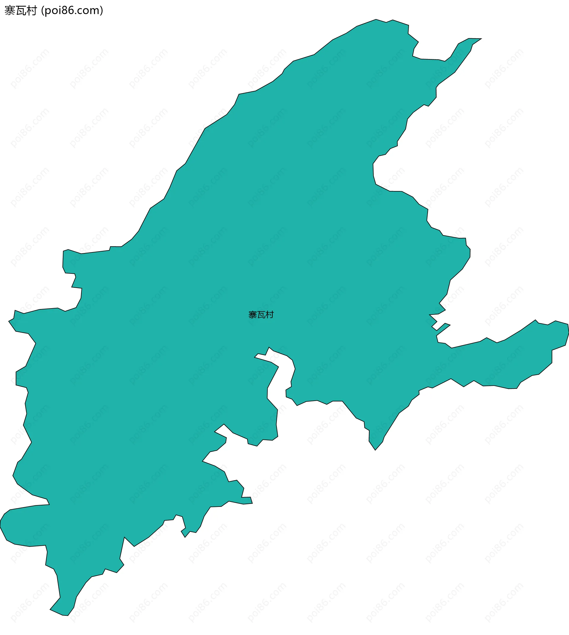 寨瓦村边界地图