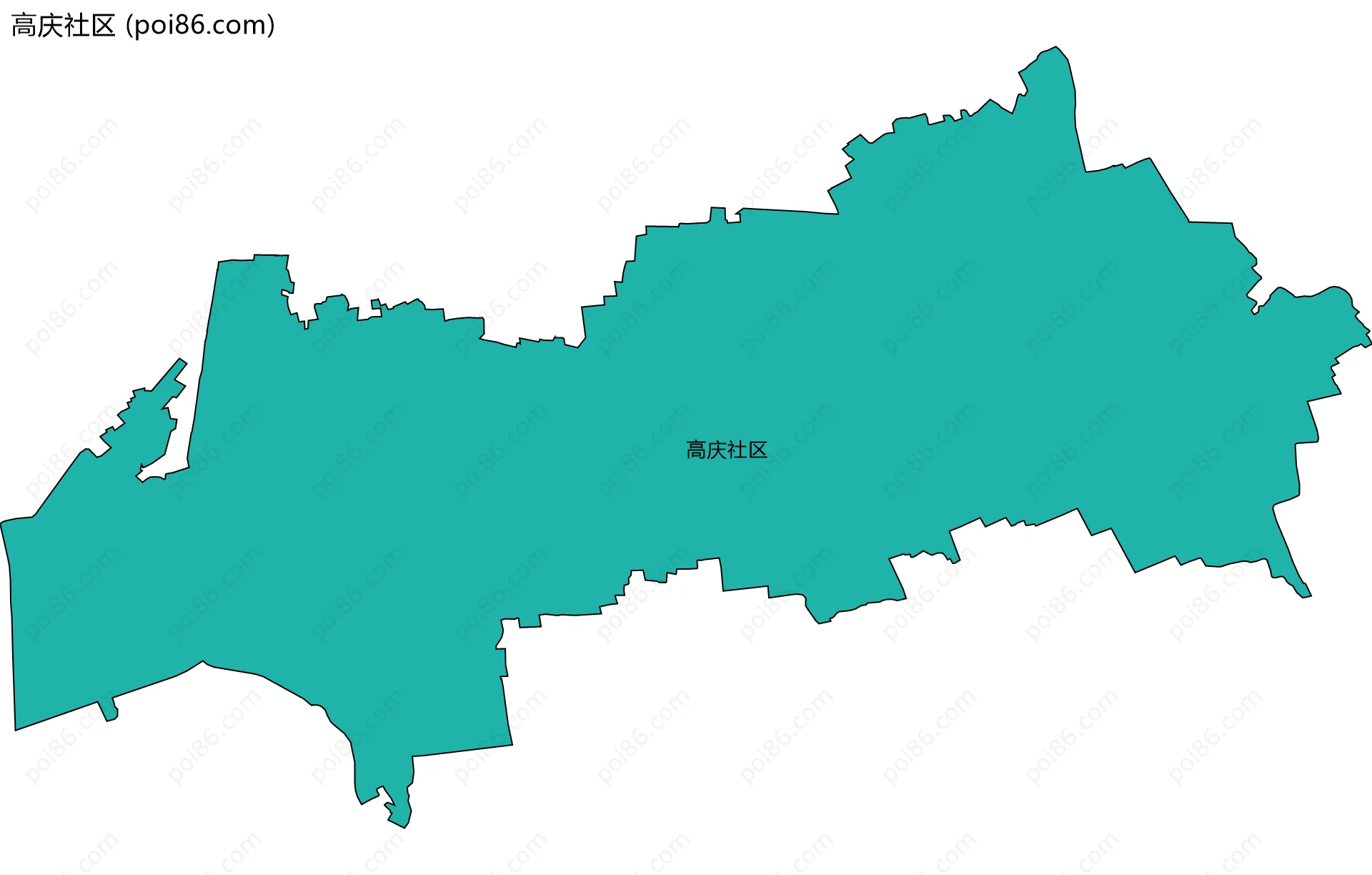 高庆社区边界地图