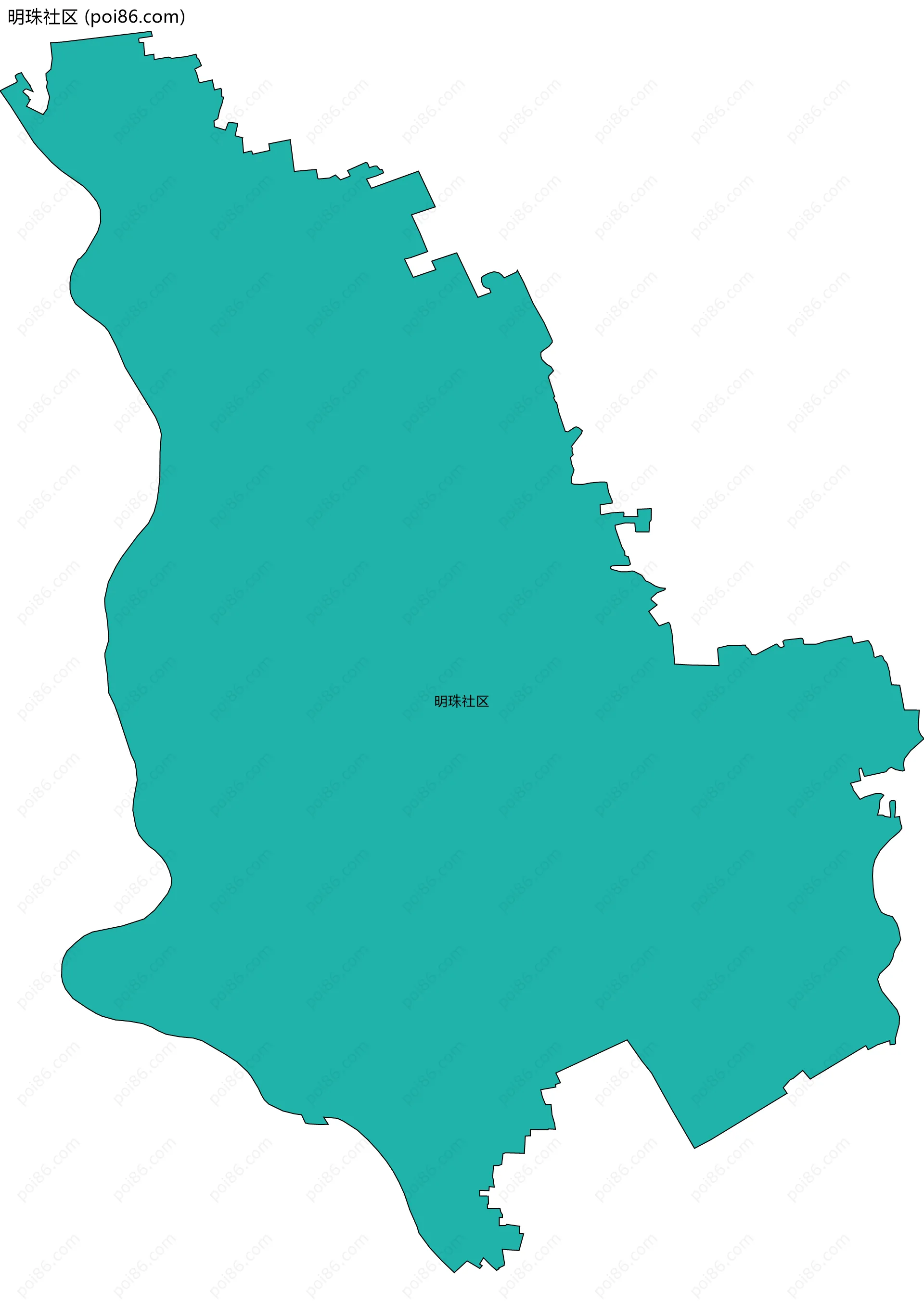 明珠社区边界地图